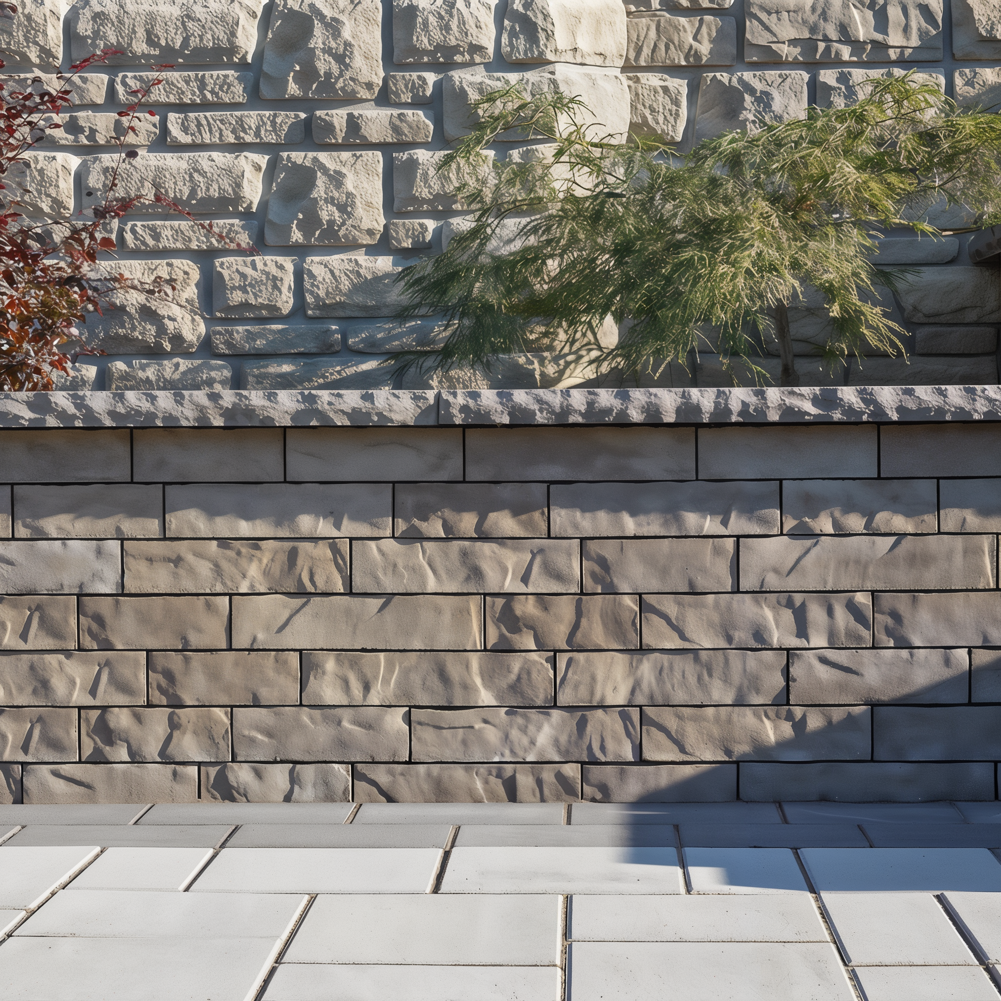 Techo-Bloc Brandon Wall Shale Grey pathway paver.