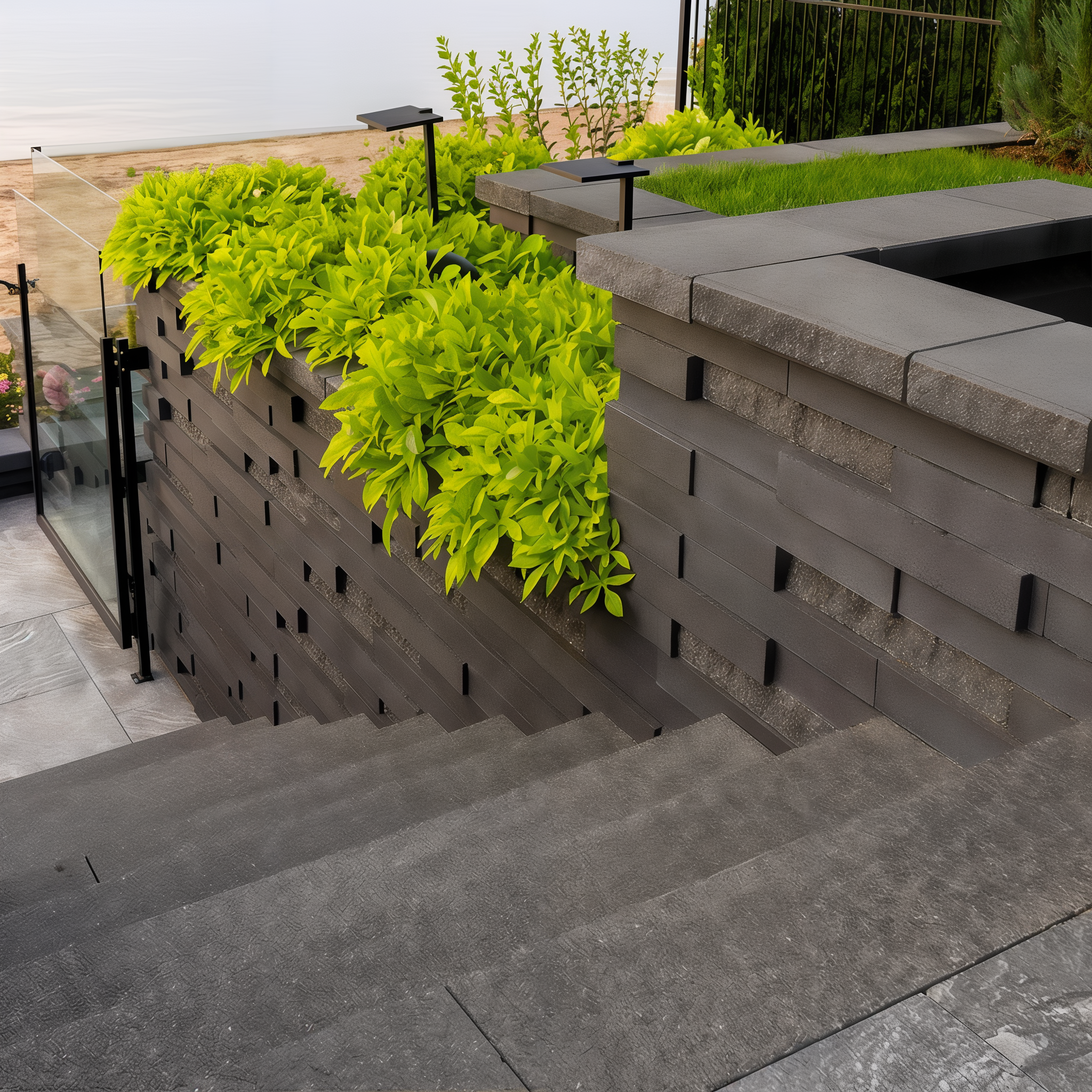 Graphix Cap Greyed Nickel paver cap installation, smooth, single size.