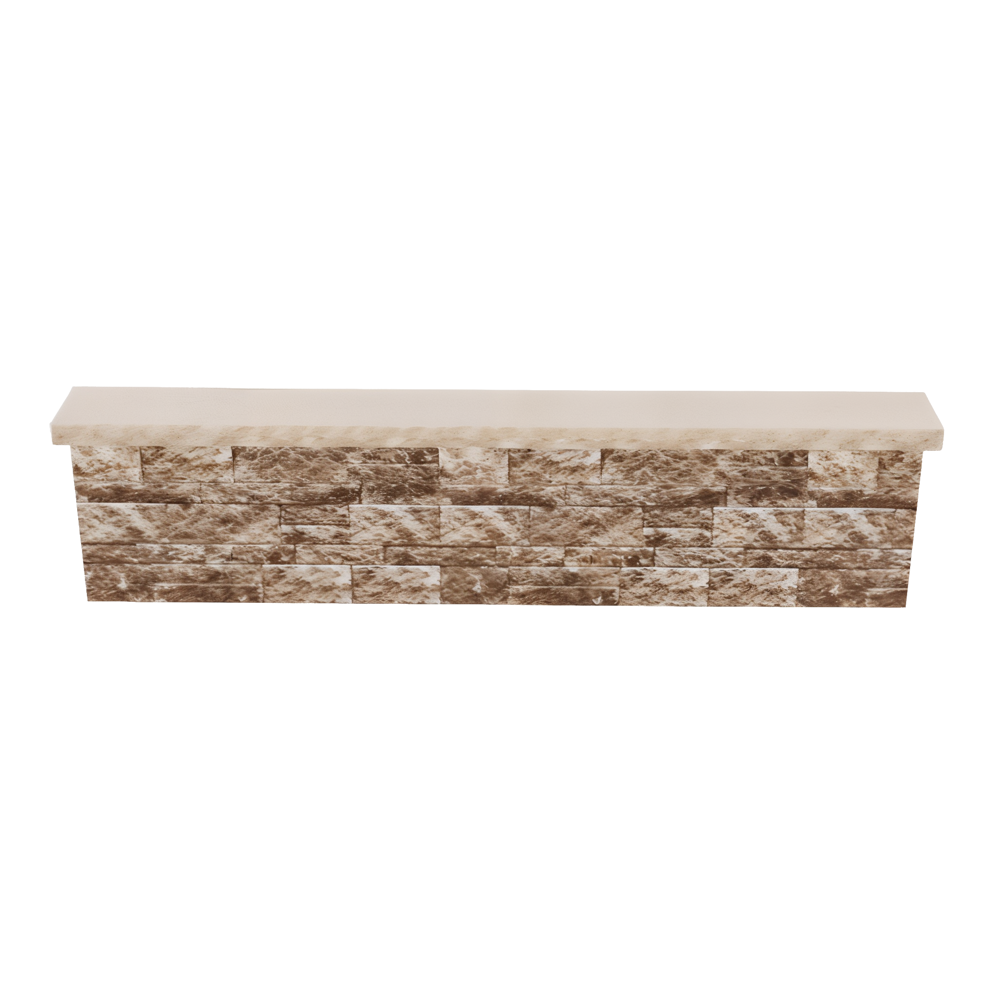 Mini-Creta Architectural Wall in Chestnut Brown Split Pillar finish.