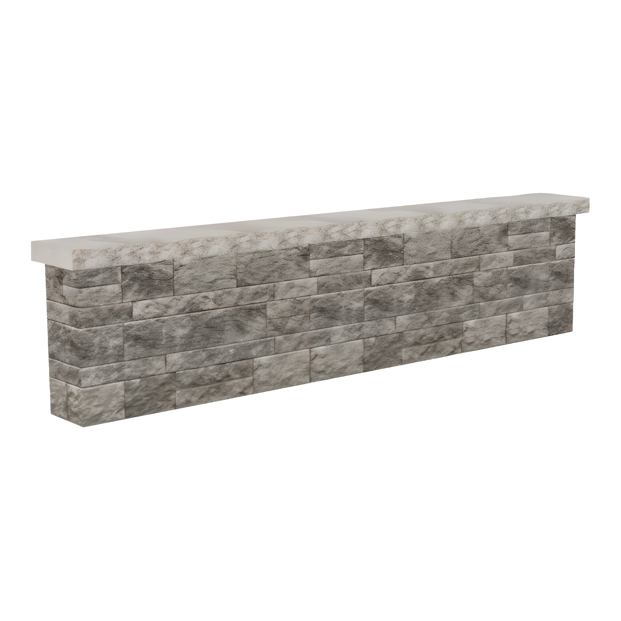 Mini-Creta Architectural Wall in Shale Grey Split Pillar finish.