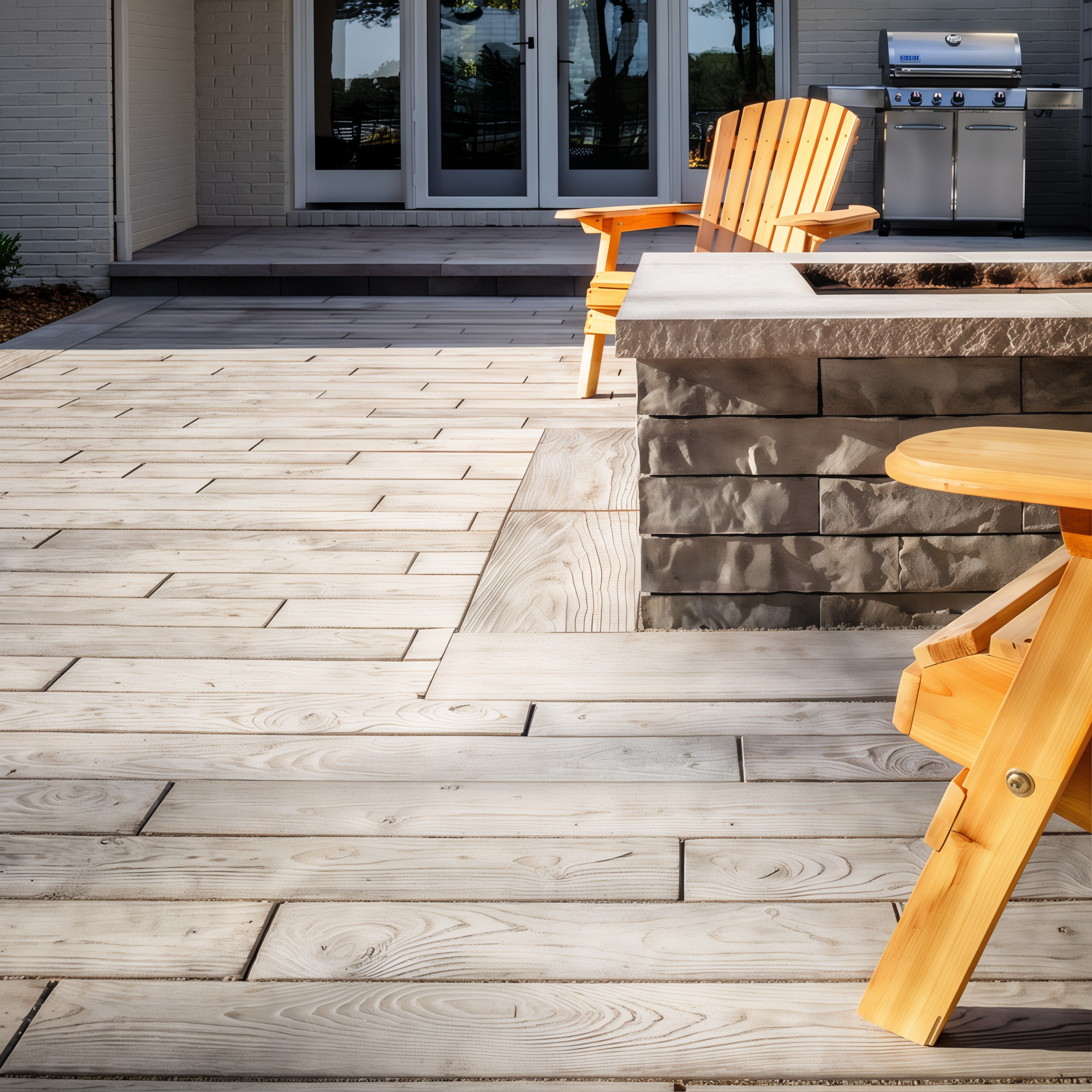 Piedimonte Cap as wall and pool coping in Rock Garden Brown.