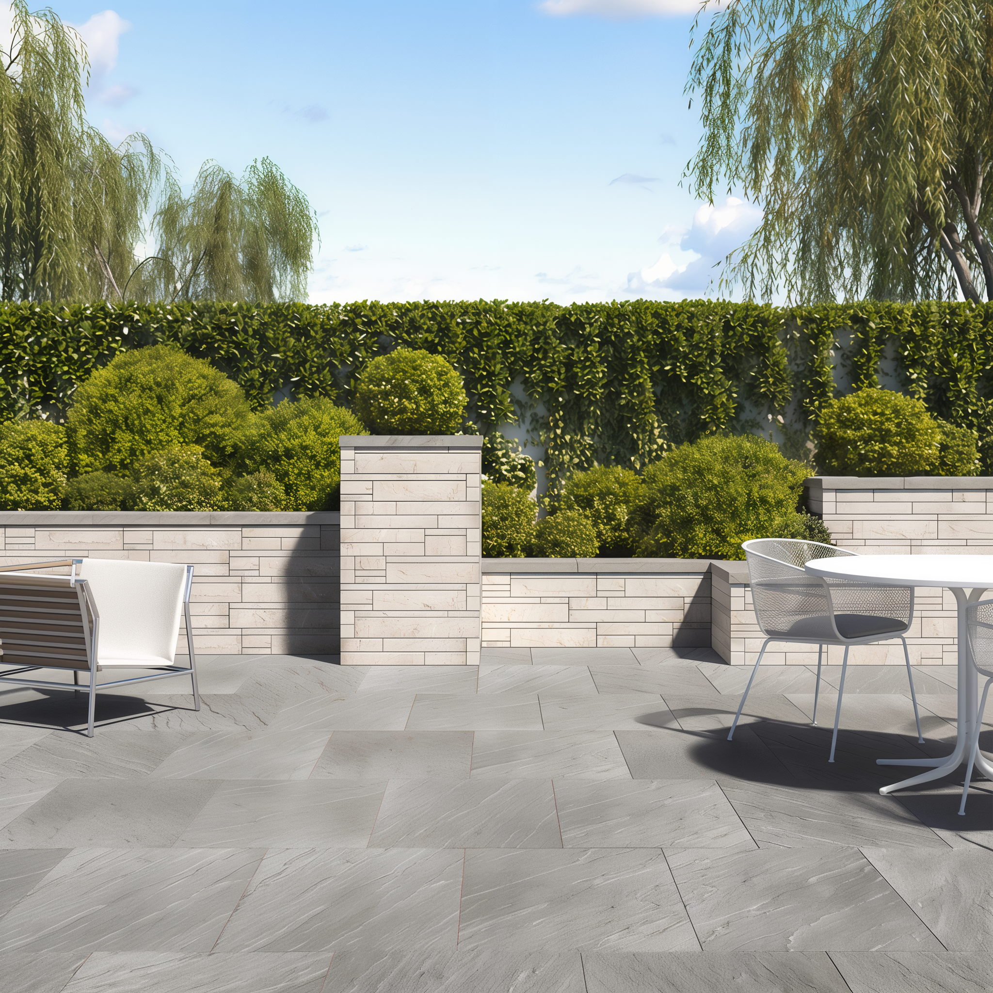 Onyx Black Piedimonte Cap for walls and steps in a landscape.
