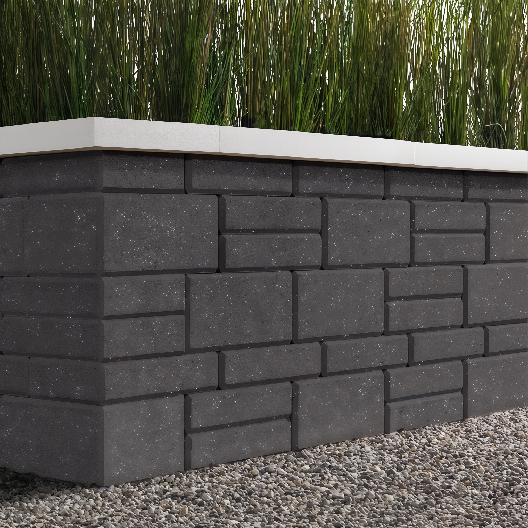 Raffinato Wall polished onyx black 180mm pillar/corner/edge block.