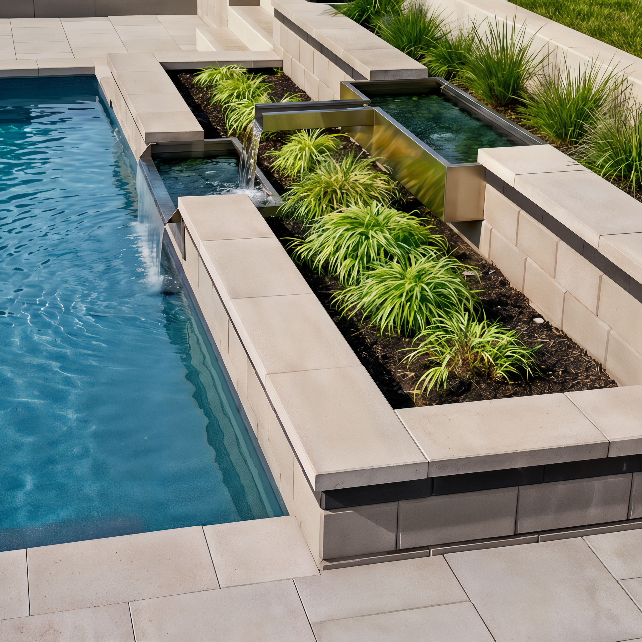 Raffinato Smooth Cap in Beige Cream, 60mm wall cap for landscape design.