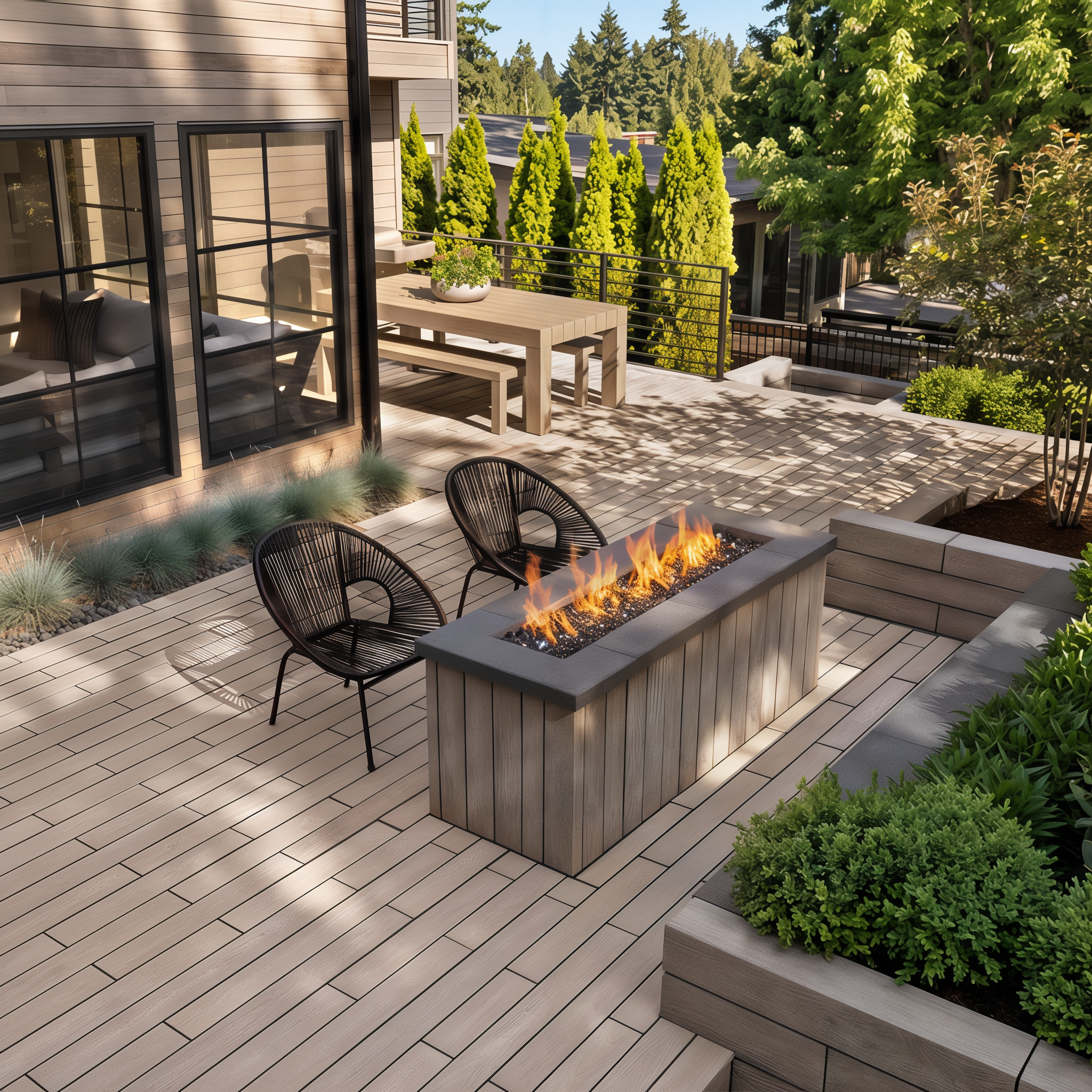 Raffinato Cap in Onyx Black for a sleek landscape design in Naperville.