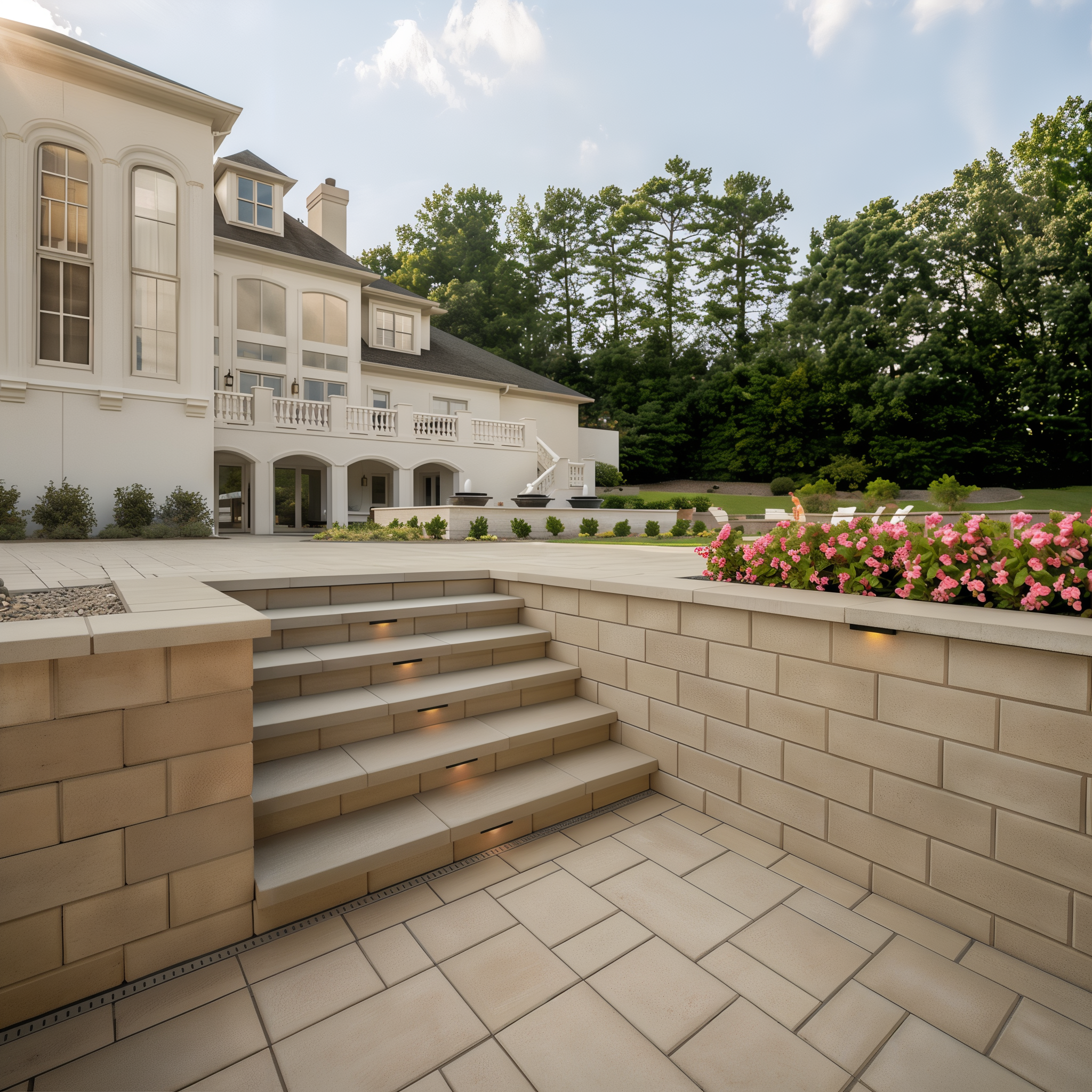 Smooth Beige Cream Raffinato Cap, ideal for wall capping and hardscaping.