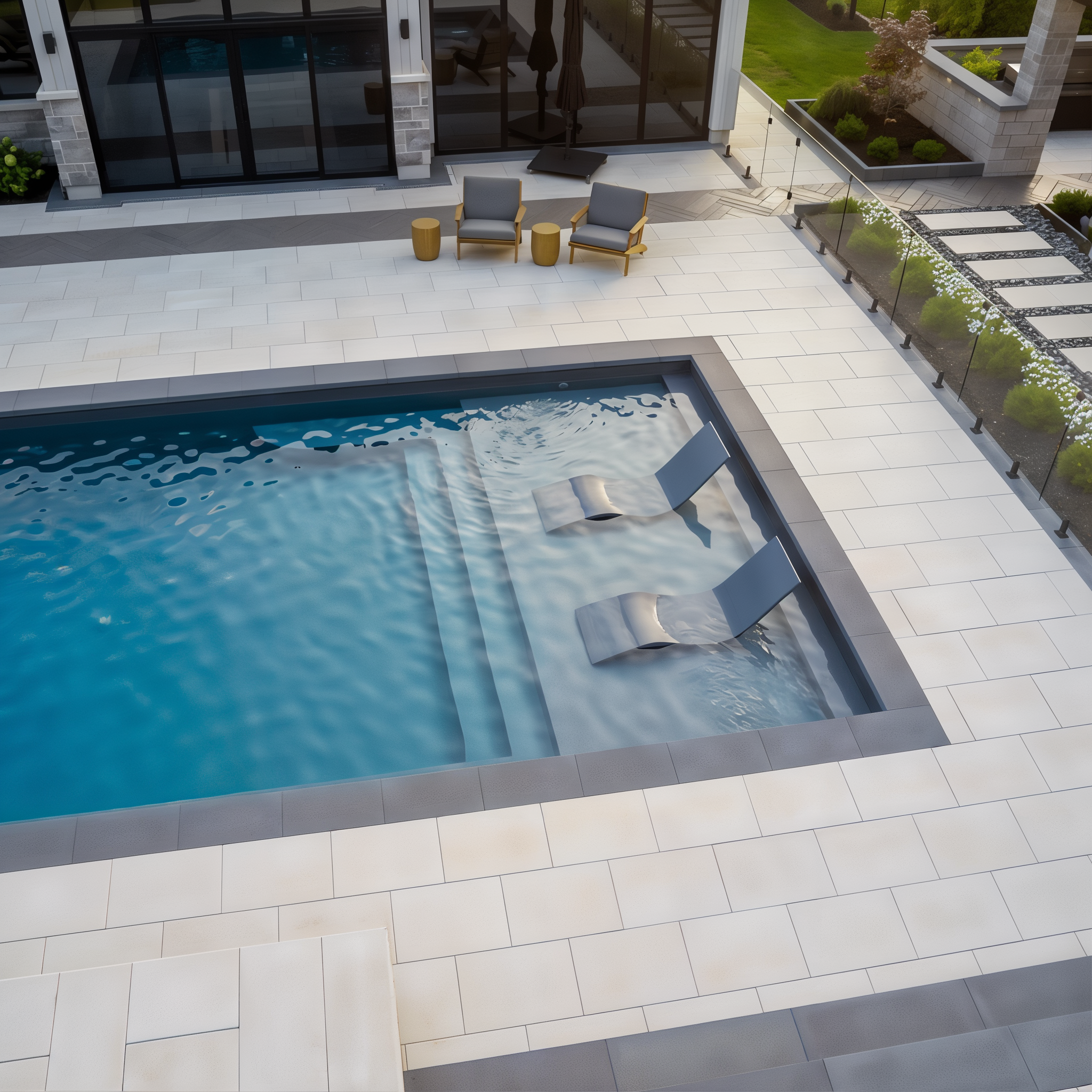 Smooth Onyx Black Raffinato Cap for a modern outdoor space, 60mm.