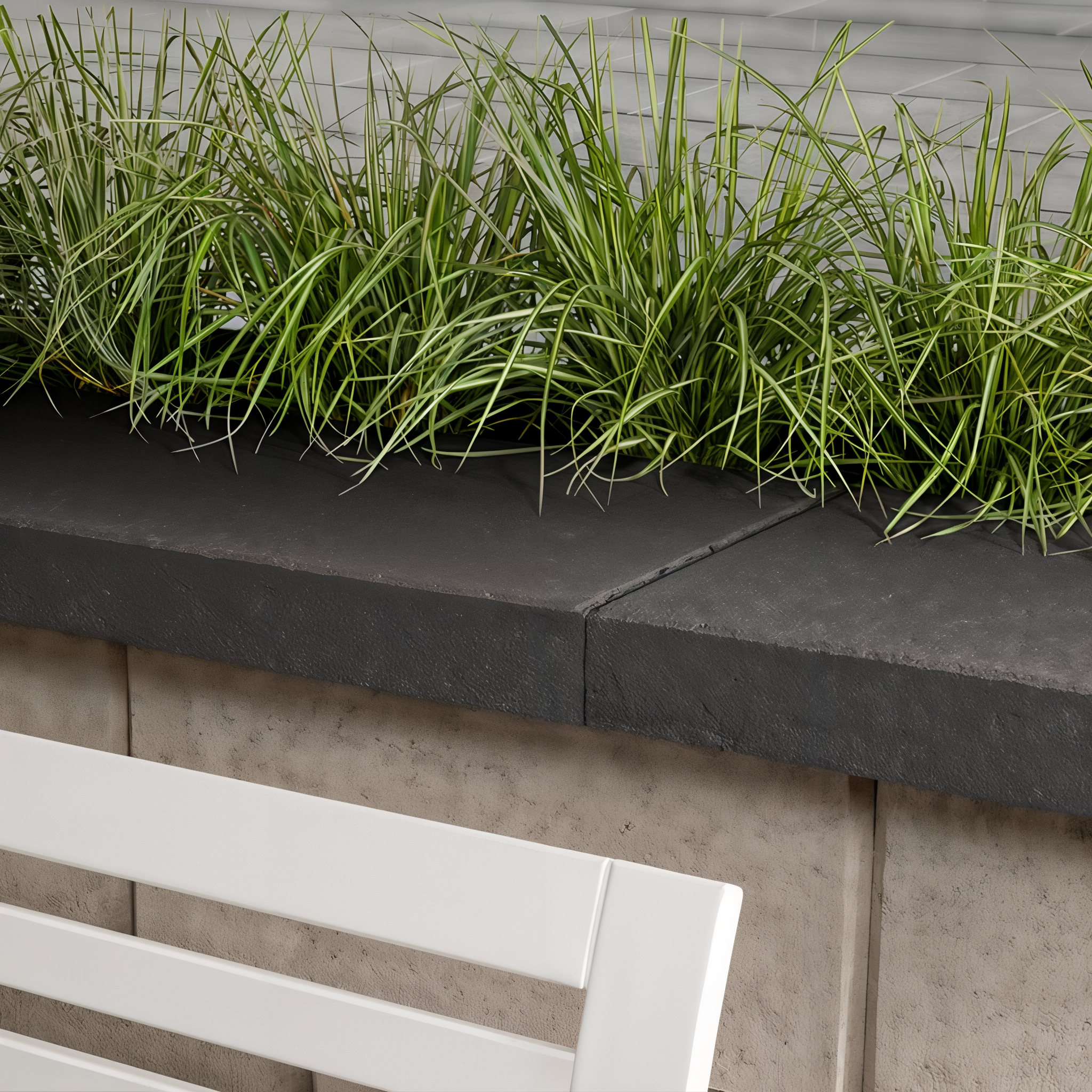 Raffinato Cap Onyx Black with smooth texture, 60mm thickness.