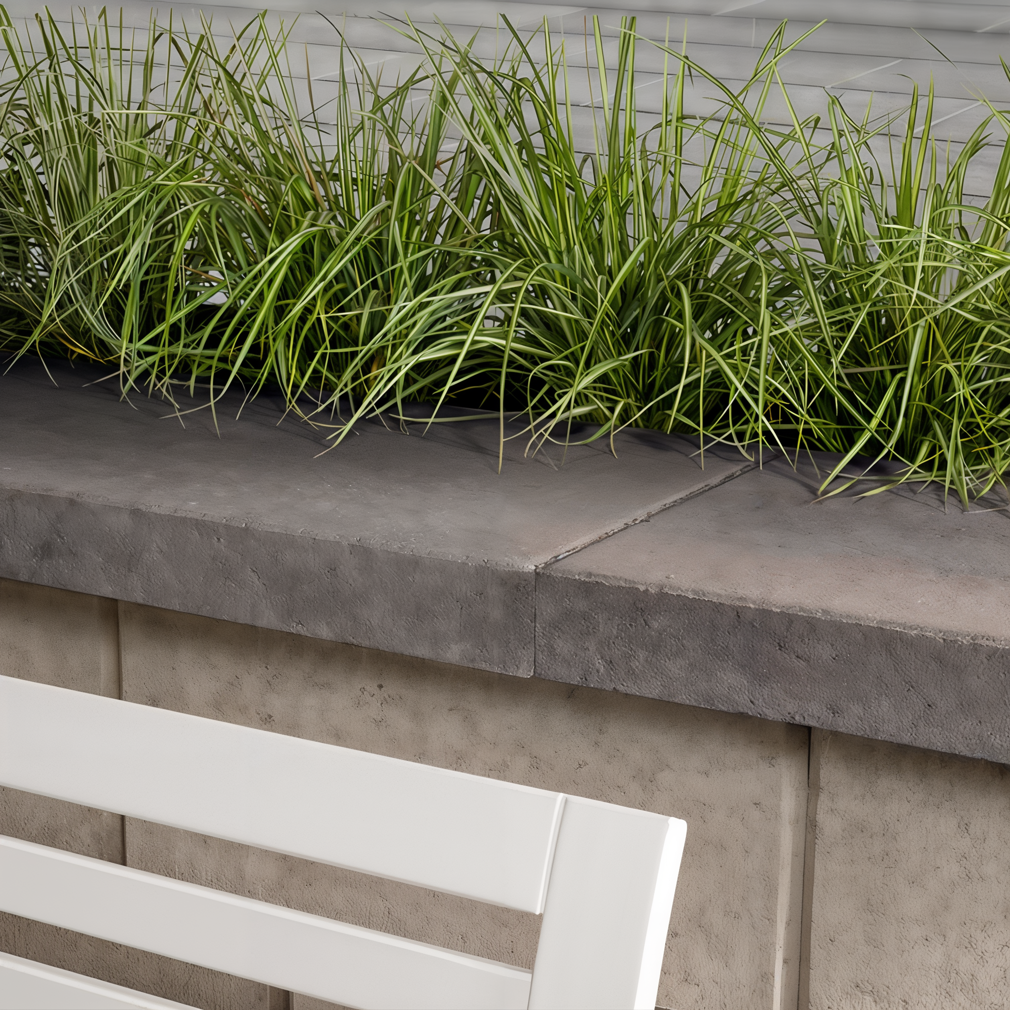 Raffinato Cap by Techo-Bloc in Shale Grey, 60mm smooth finish.
