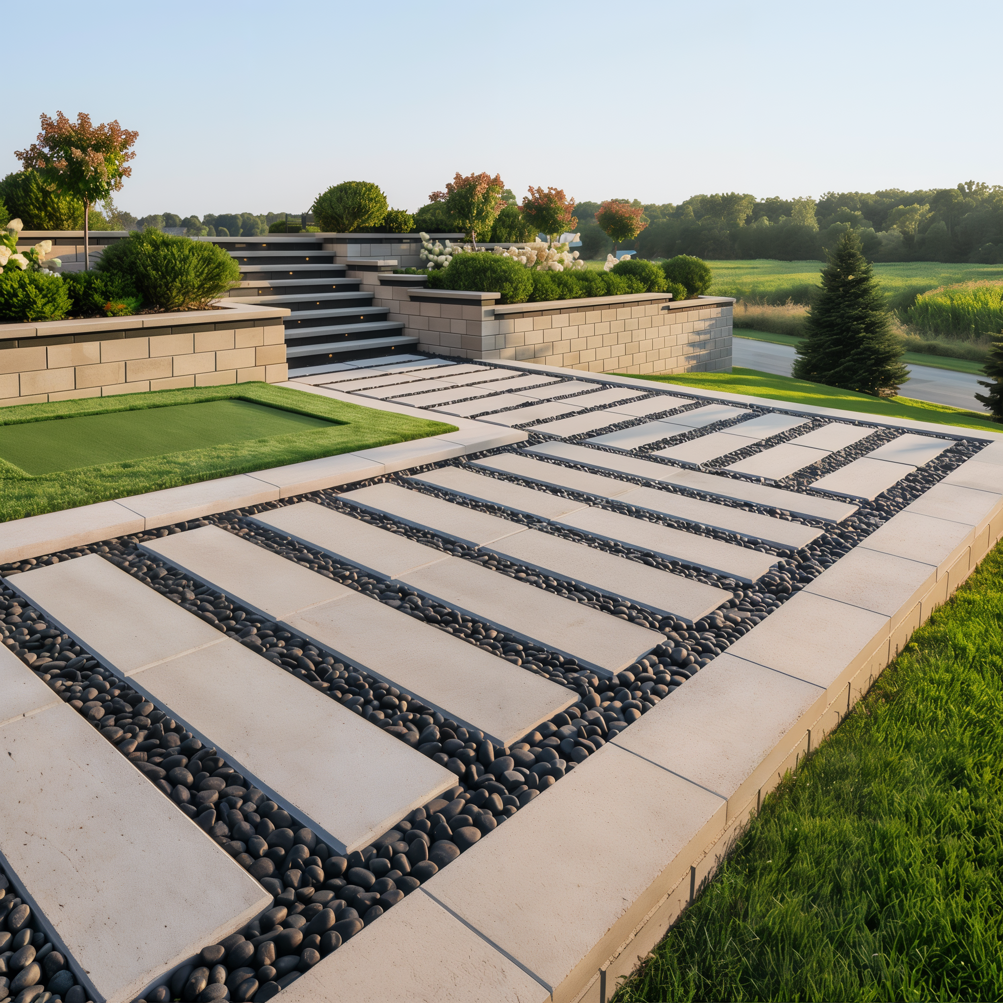 Raffinato Steps in Greyed Nickel smooth single size.