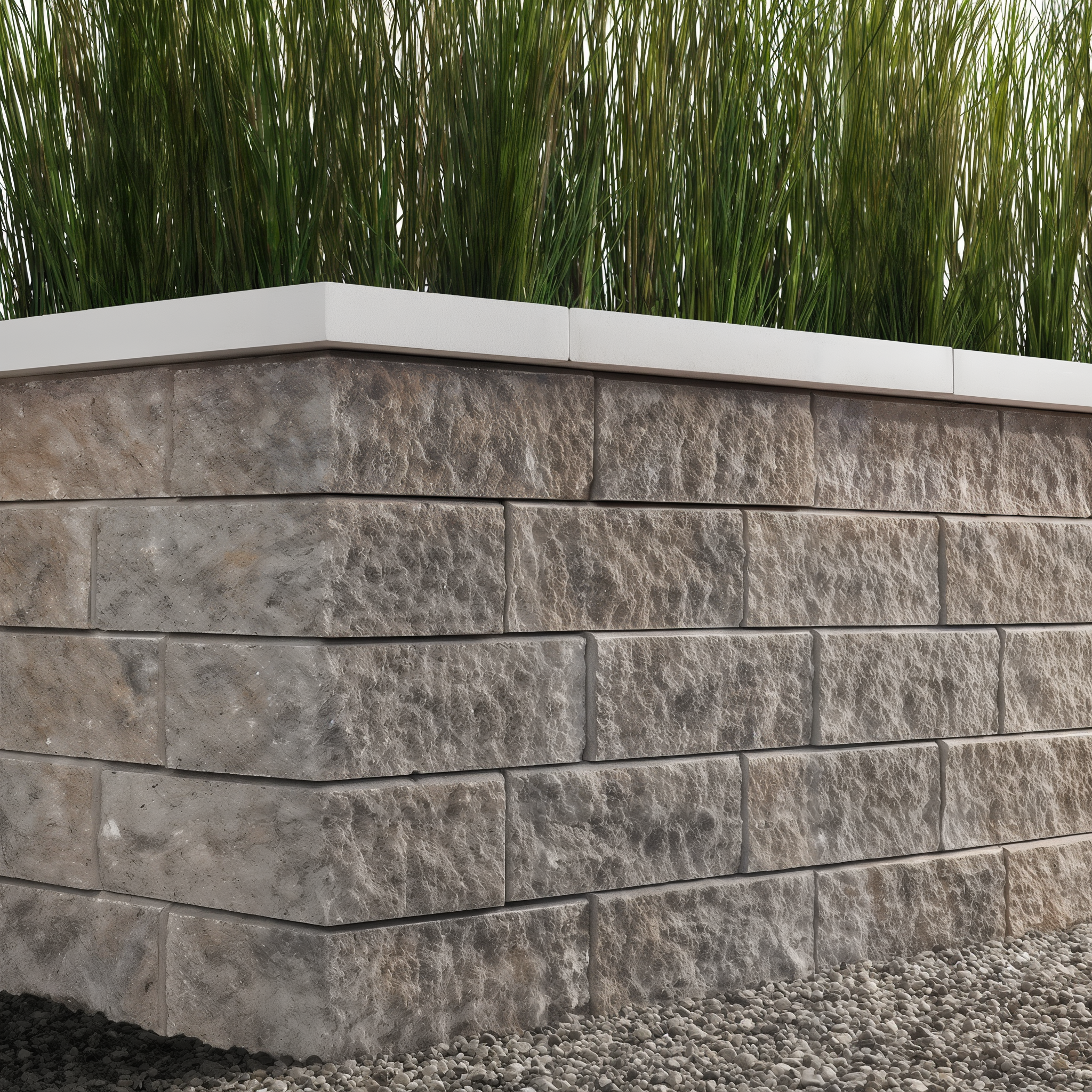 Semma Wall Champlain Grey Split corner and pillar block.