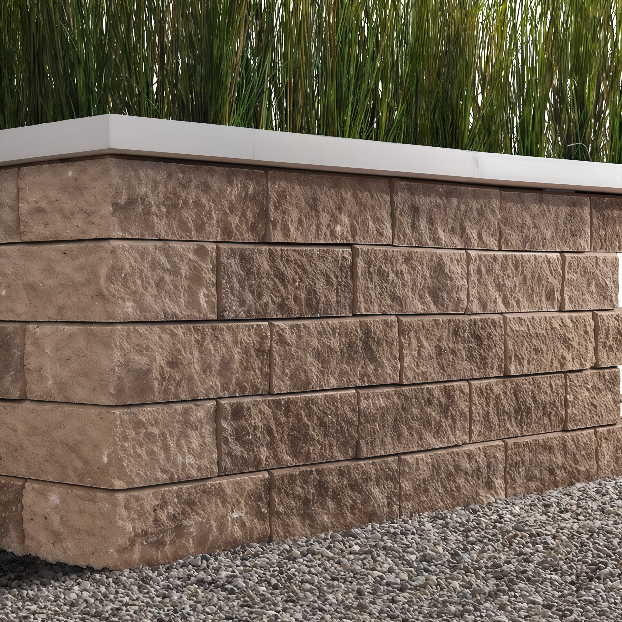 Semma Wall Chestnut Brown Split retaining wall block. #Chestnut Brown / Split#Wall