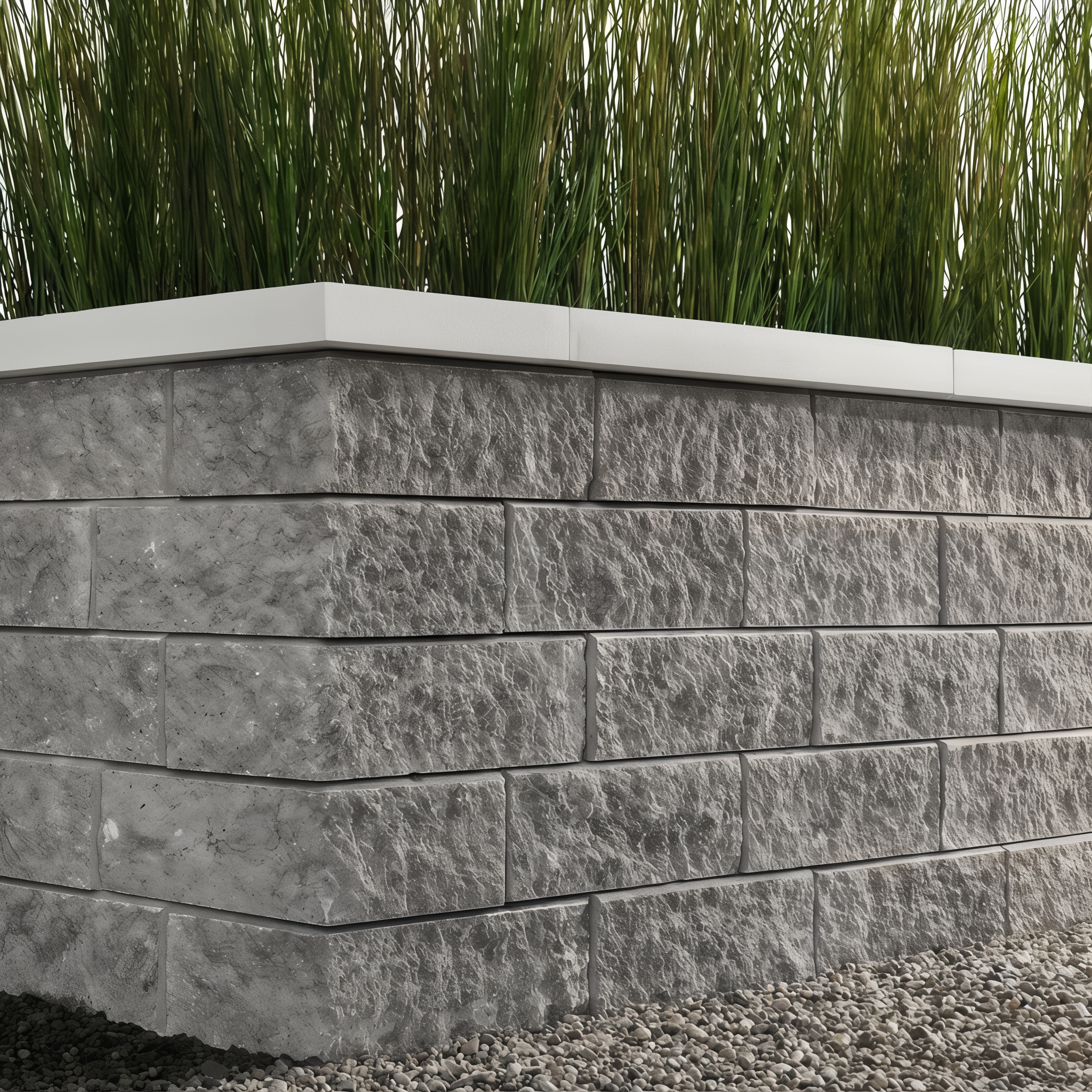 Semma Wall Shale Grey Split corner and pillar block.