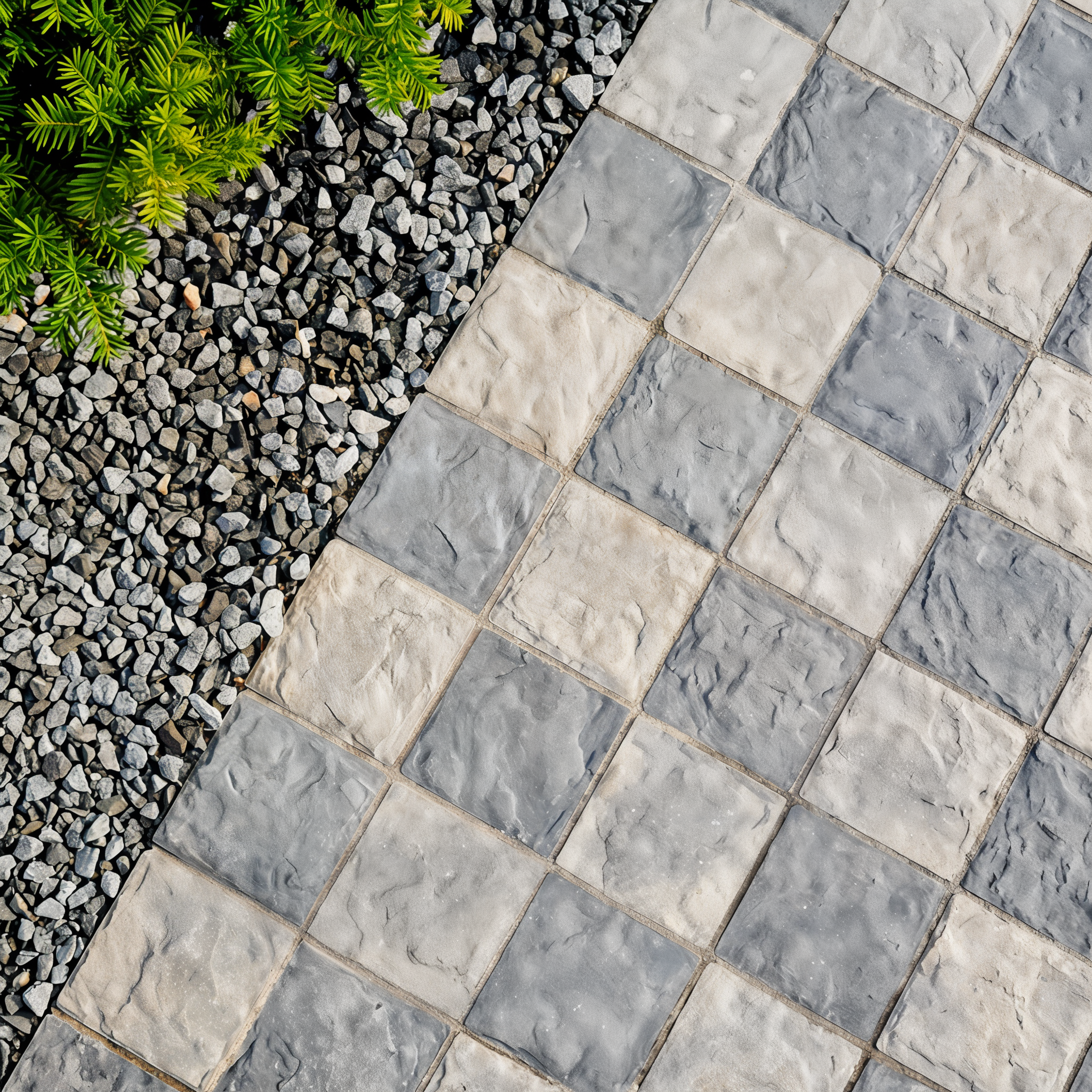 Close-up of Shale Grey Valet pavers with basalt texture edge view.