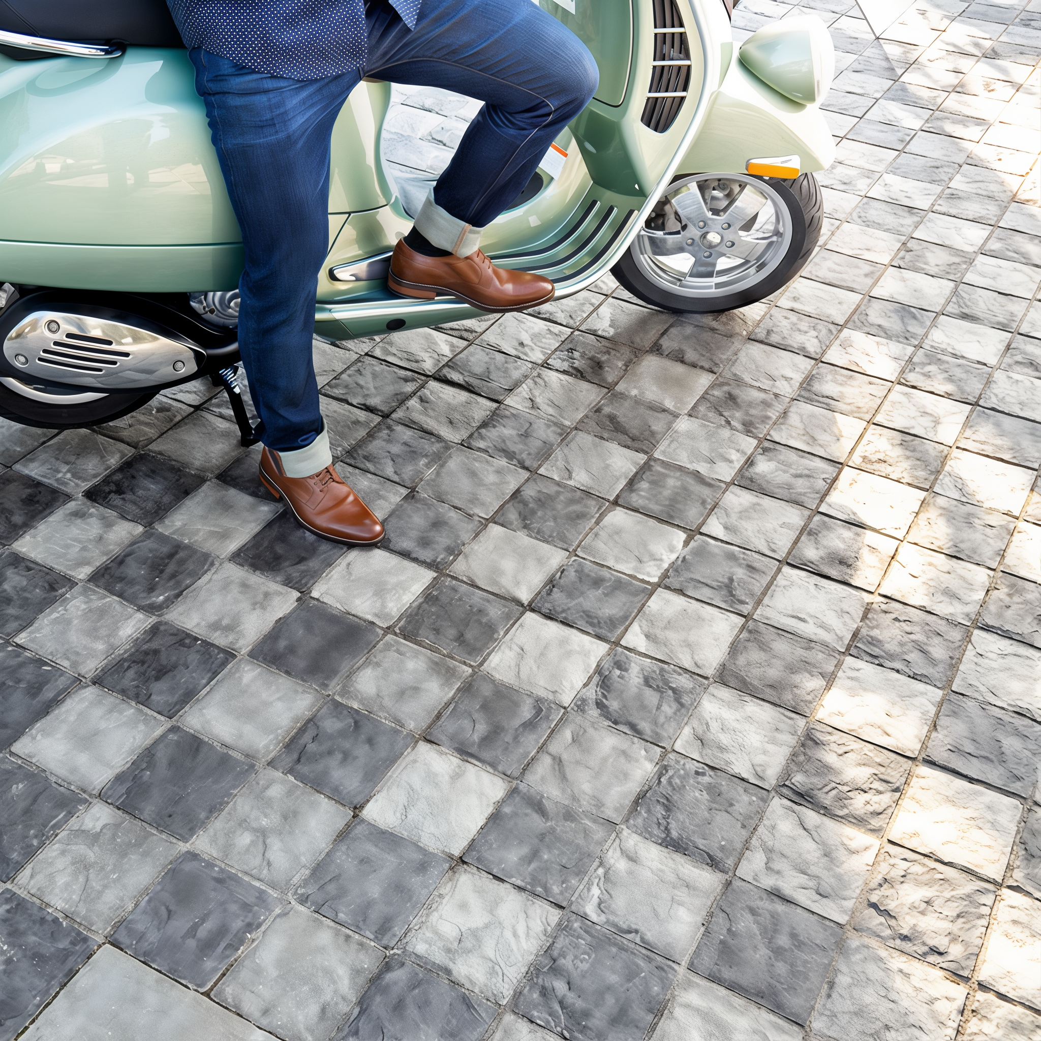 Shale Grey Valet pavers with basalt texture showing aged stone finish.