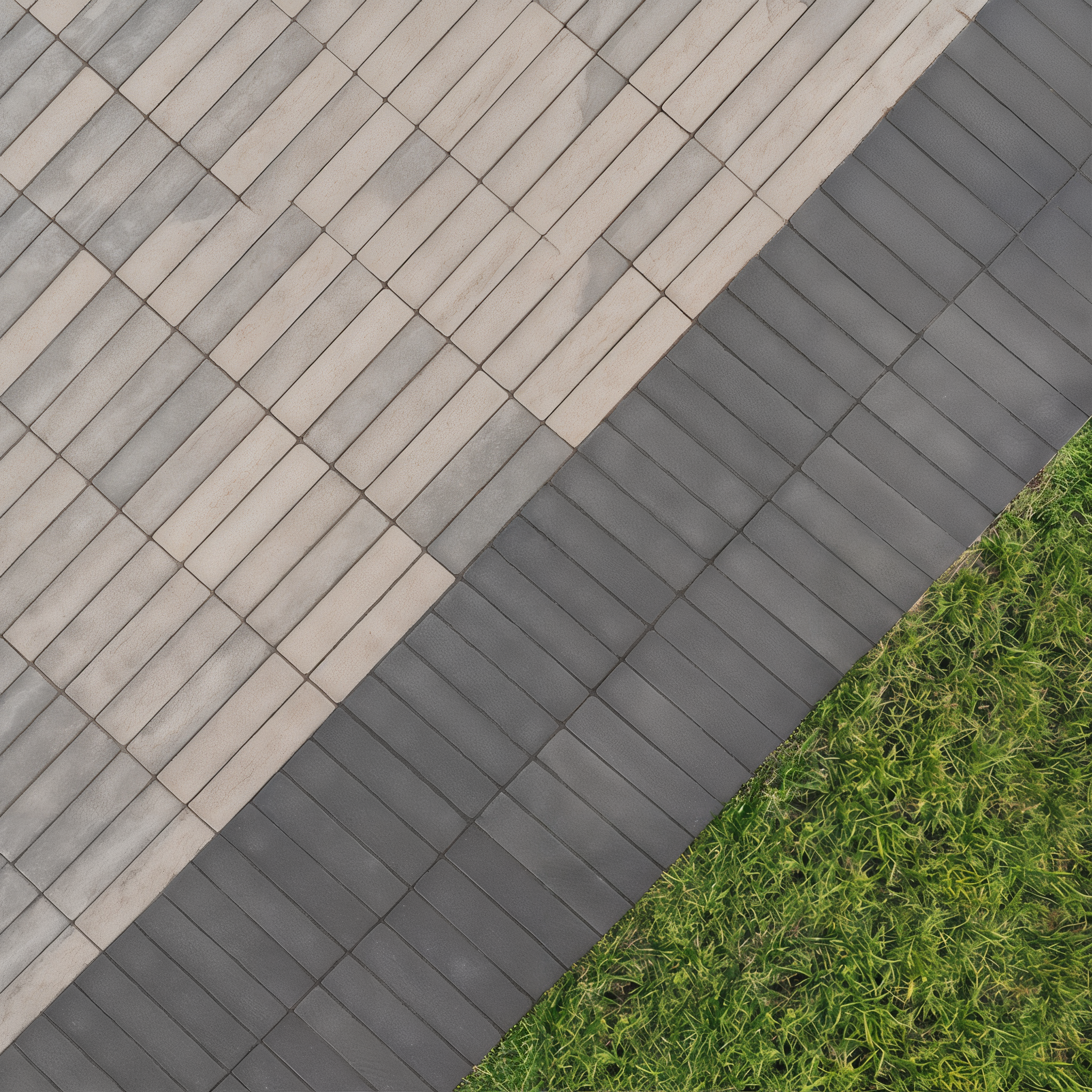 Westmount Onyx Black and Shale Grey HD² Smooth paver walkway; Onyx Black Single Size.