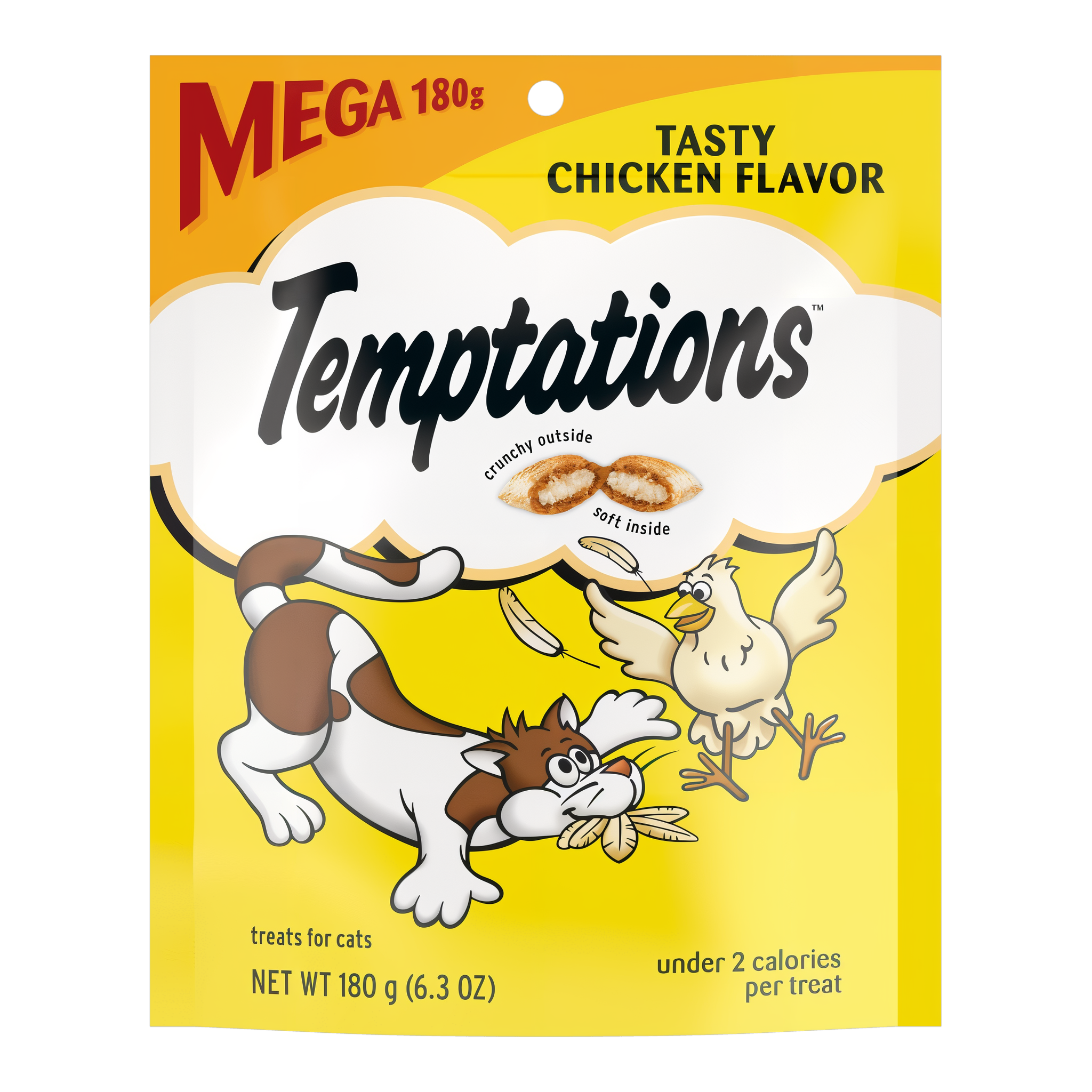 Temptations Classic Tasty Chicken Flavor Crunchy and Soft Cat Treats 6.3 OZ pack #6.3 OZ