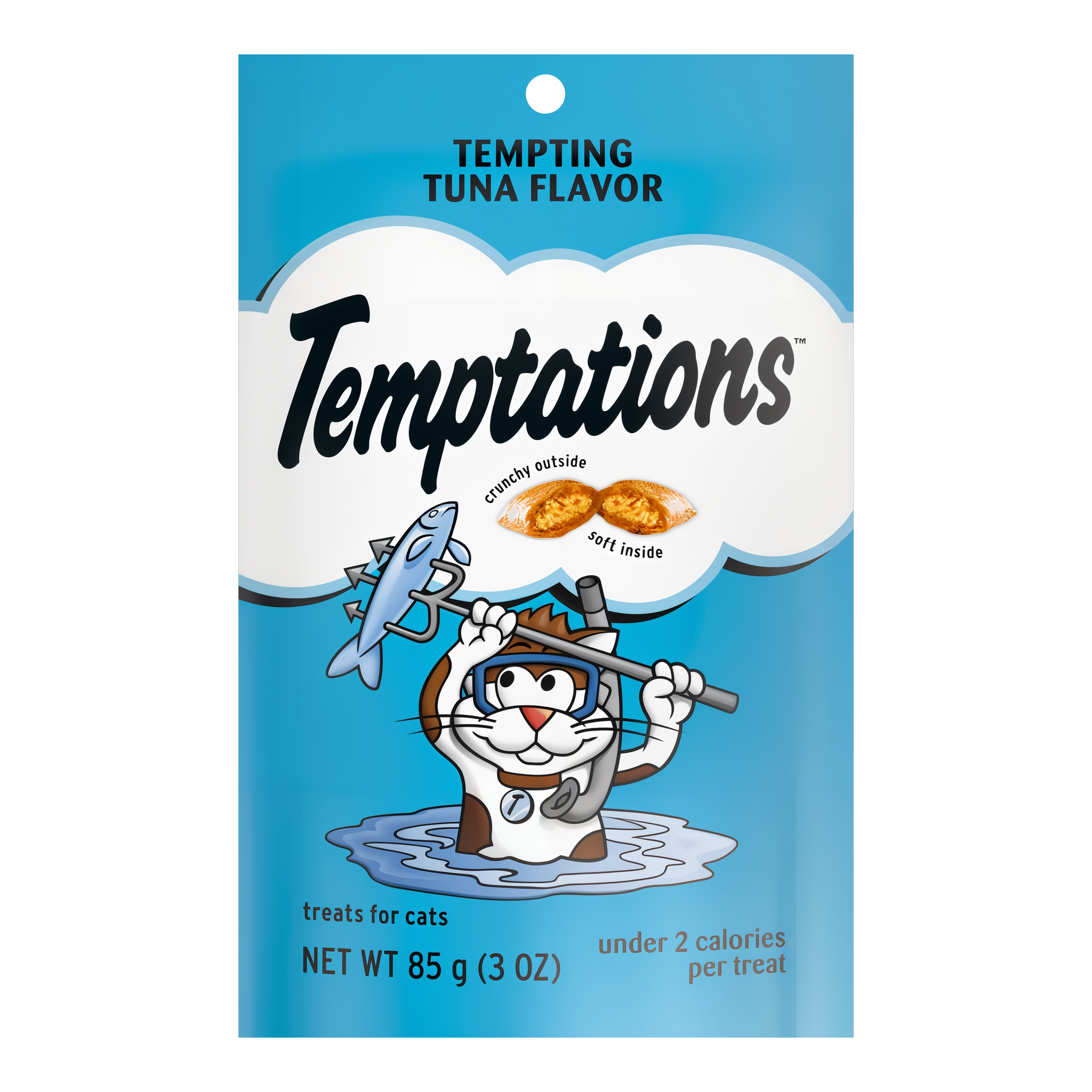 Temptations Classic Tempting Tuna Flavor Crunchy and Soft Cat Treats 3 OZ pack #3 OZ