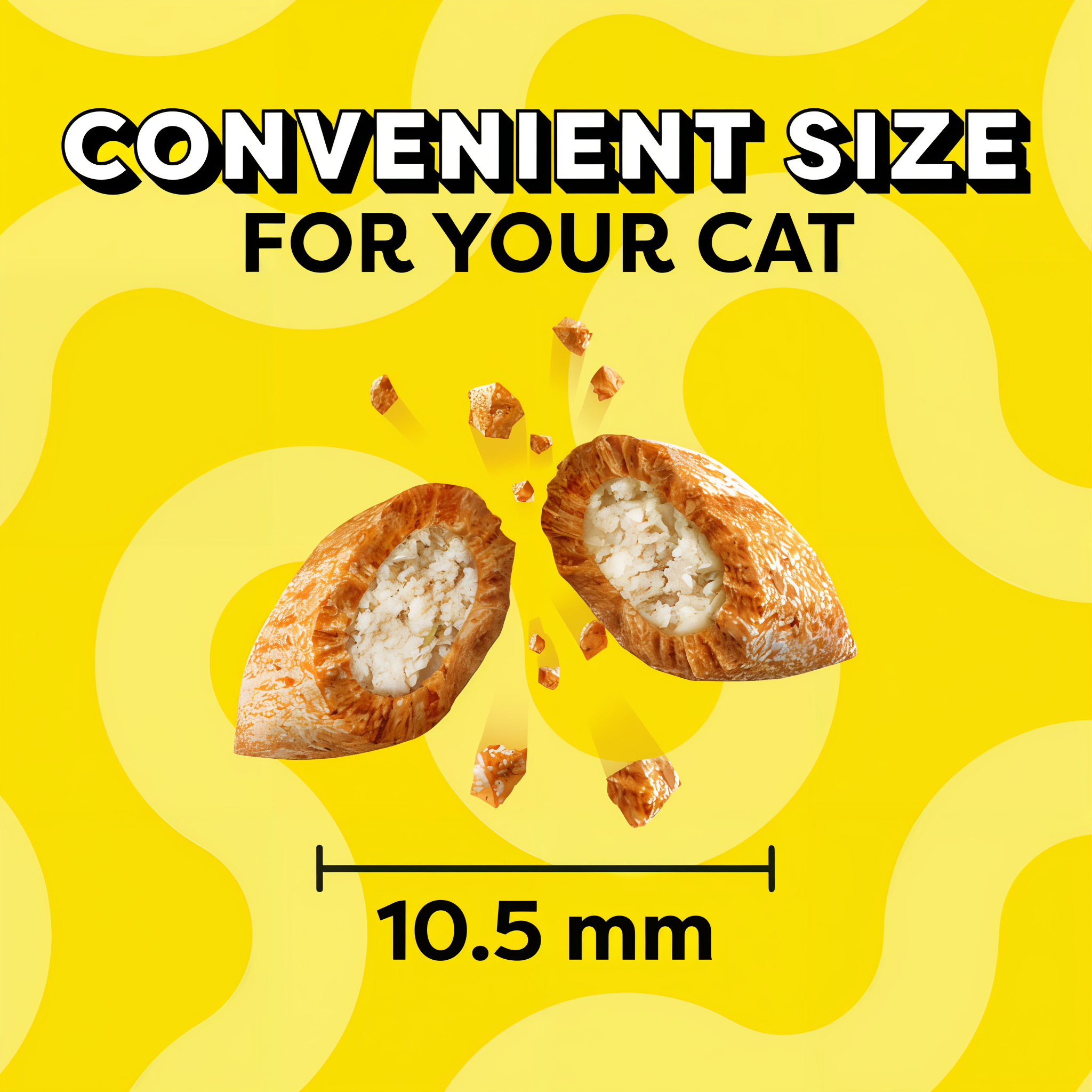 Temptations MixUps Backyard Cookout Crunchy and Soft Cat Treats convenient 10.5 mm treat size