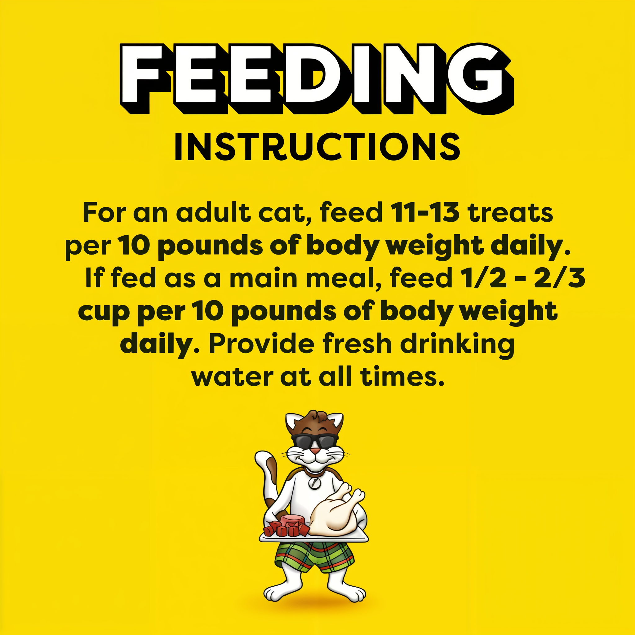Temptations MixUps Backyard Cookout Crunchy and Soft Cat Treats feeding instructions