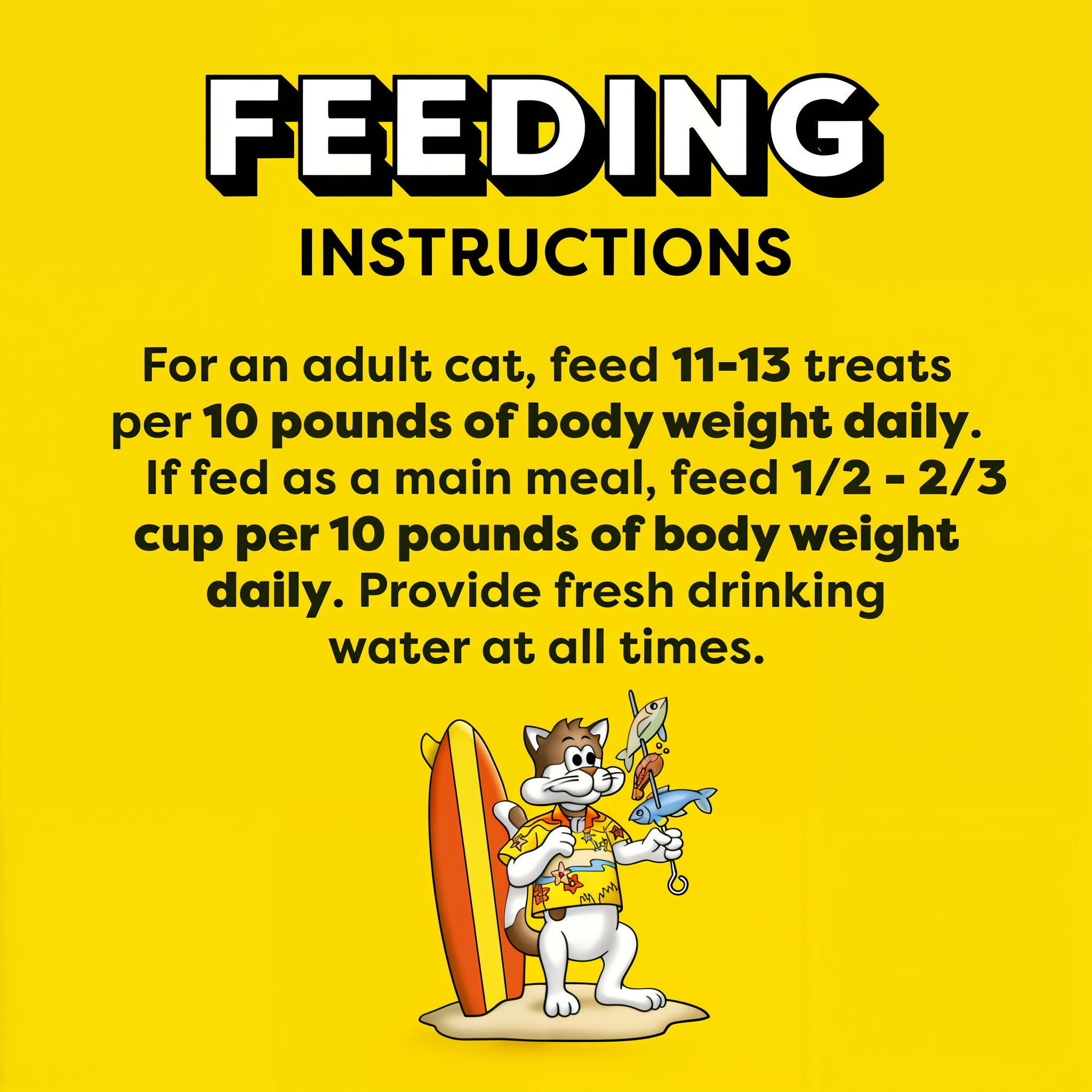 Temptations MixUps Surfer's Delight Crunchy and Soft Cat Treats feeding instructions
