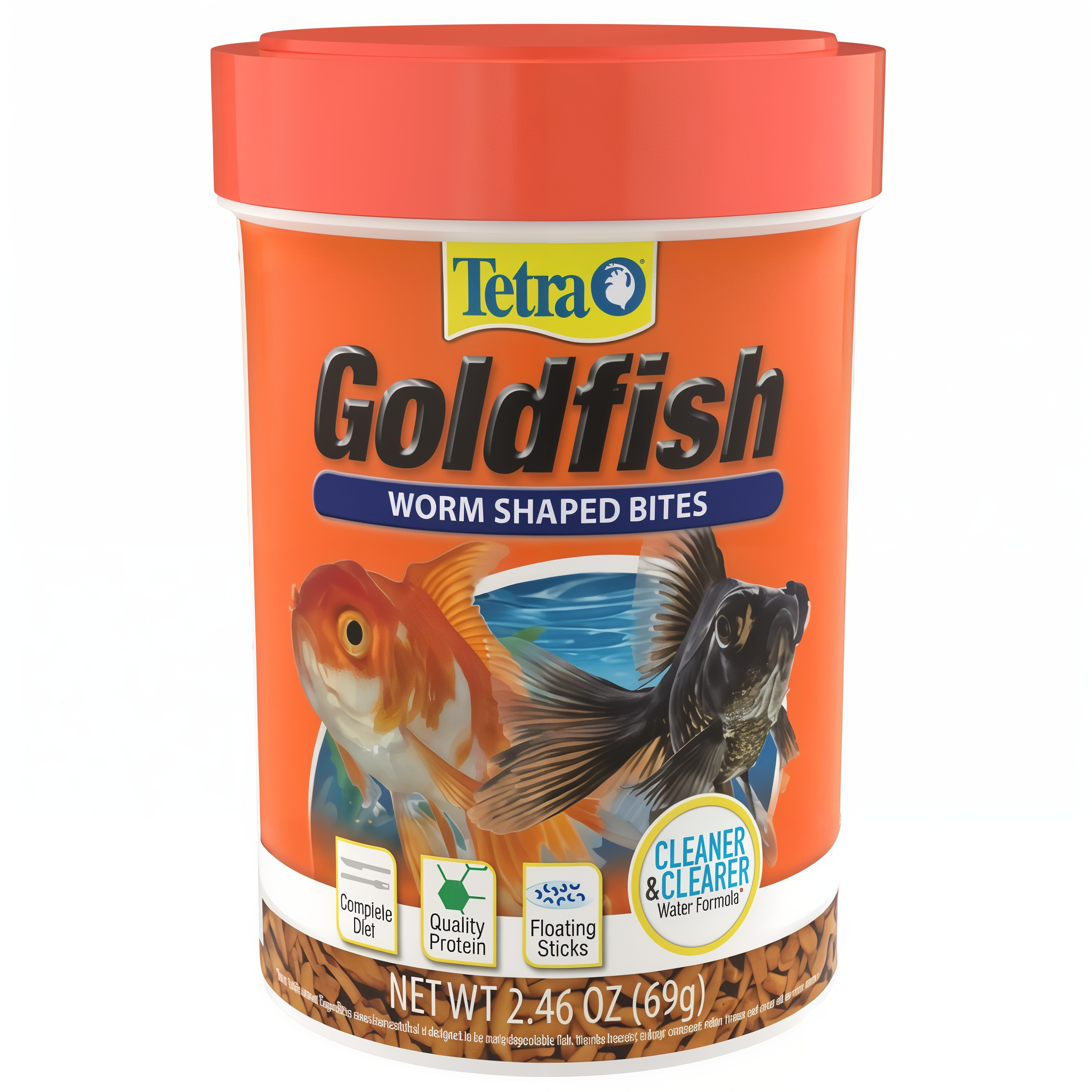 Tetra Goldfish Worm Shaped Bites Fish Flavor Dry Fish Food