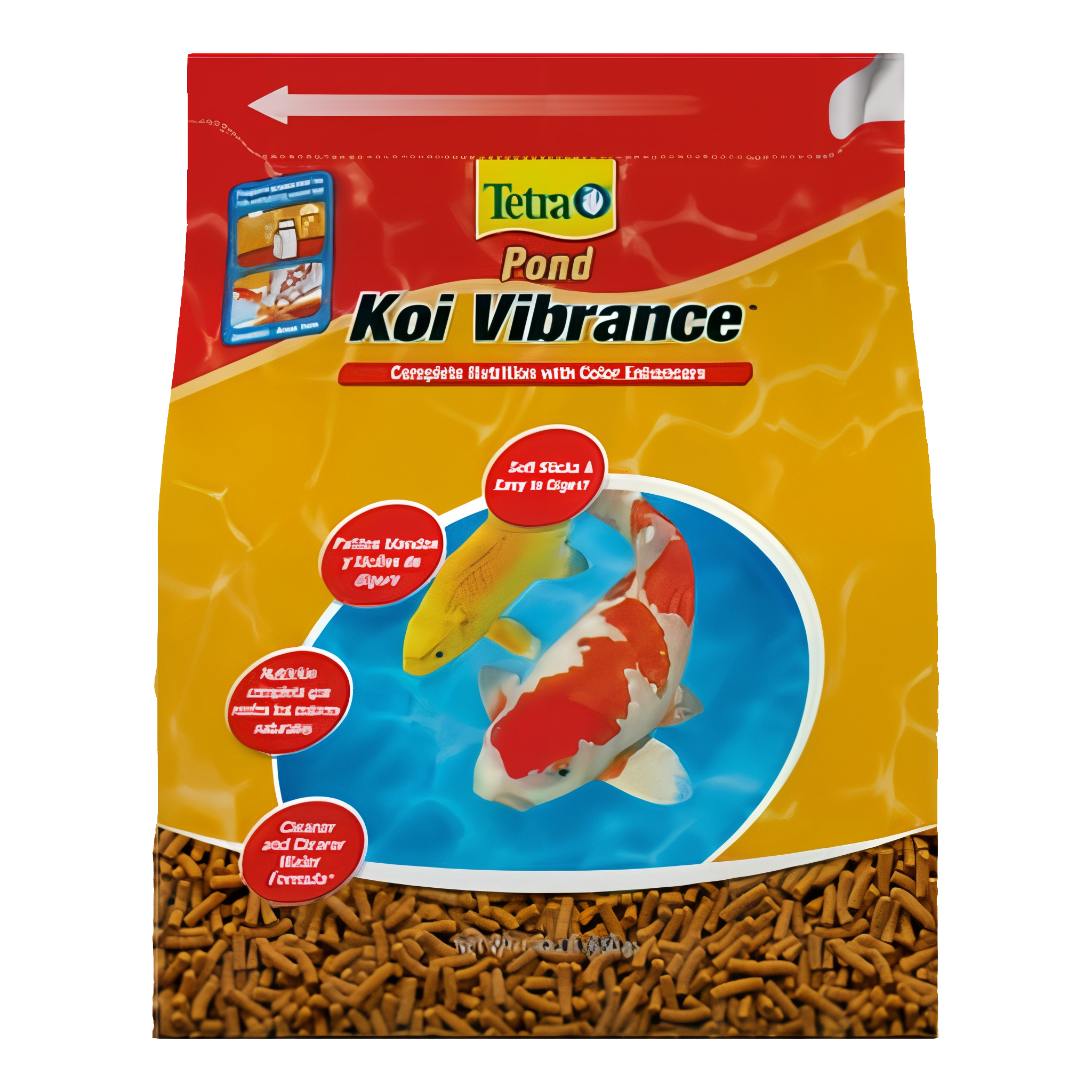 TetraPond Koi Vibrance Soft Sticks Floating Pond Food, 1.43 lb bag.