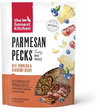 The Honest Kitchen Parmesan Pecks Mini Dog Treats Beef & Blueberry