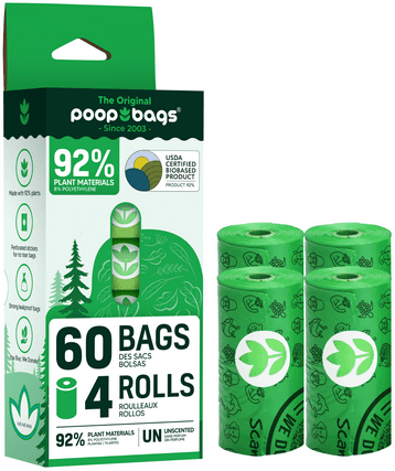 The Original Poop Bags® USDA Certified 92% Plant Based Dog Waste Bags