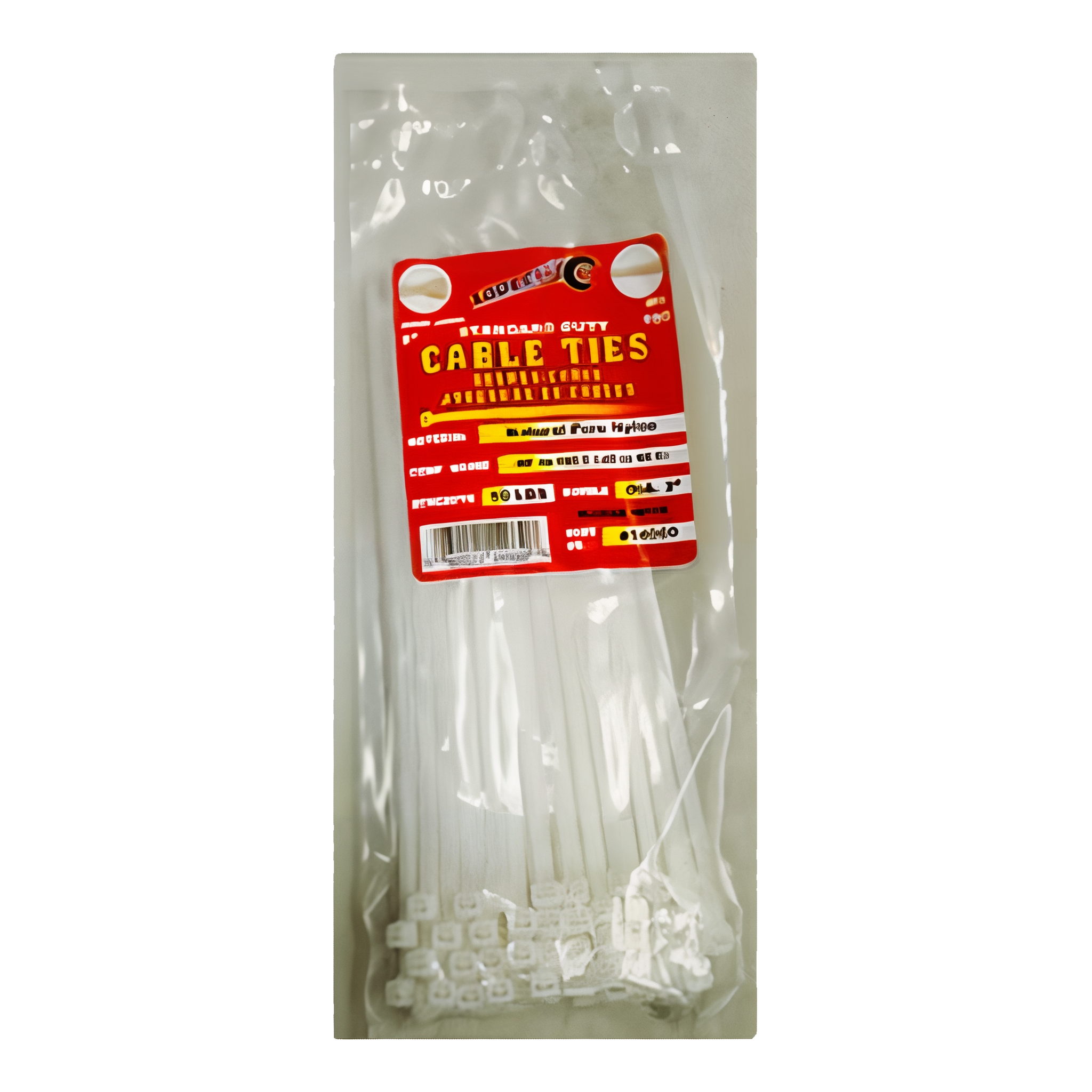 Tool City 8 inch white cable tie, standard duty