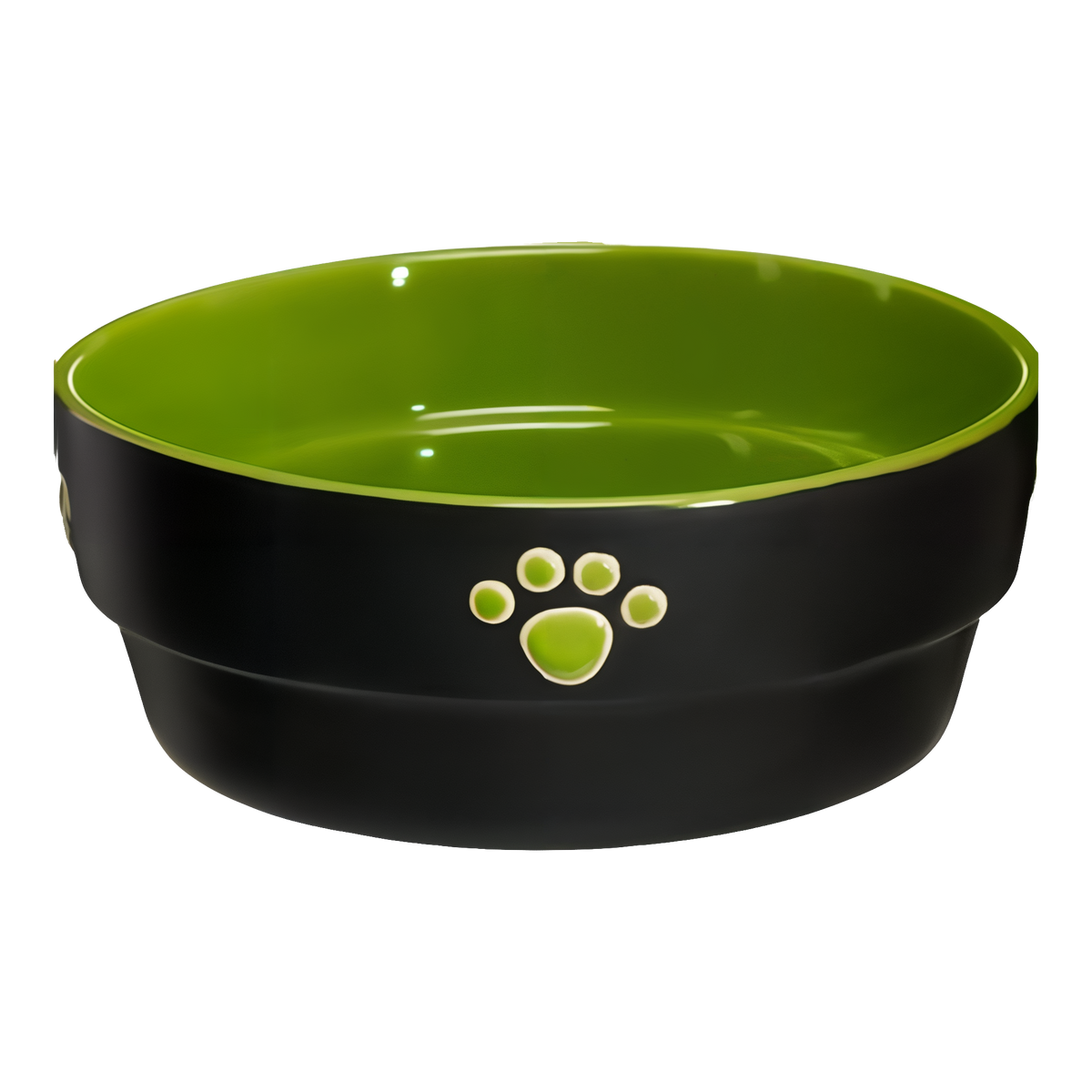 Spot Fresco Stoneware Dog Dish 5 in Green