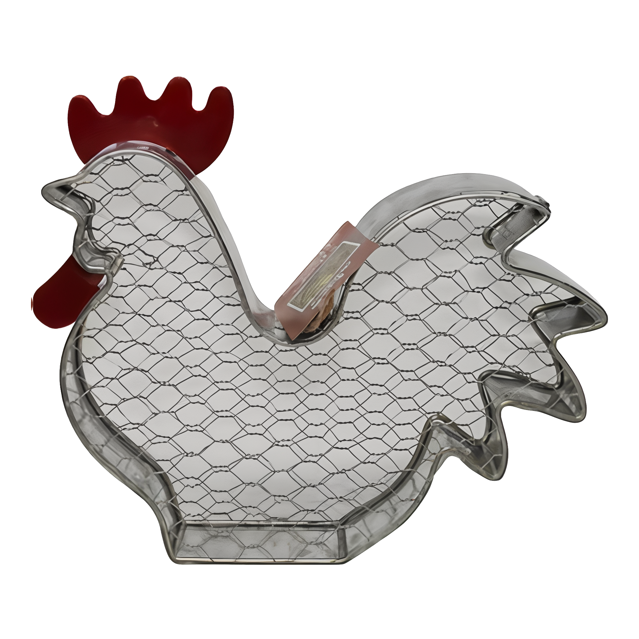 TopDawg Galvanized Rustic Farmhouse Rooster Wire Peanut Feeder