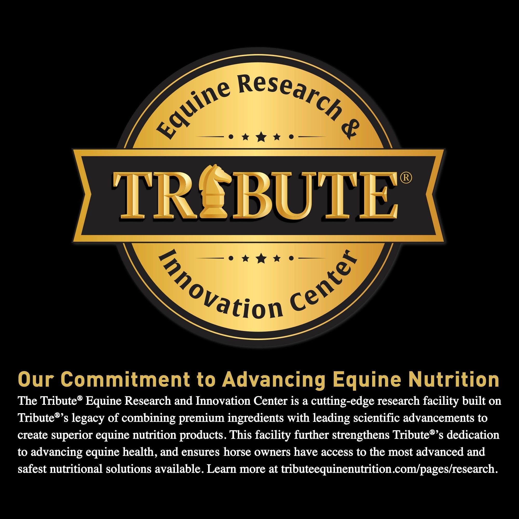 Tribute Equine Research and Innovation Center commitment to advancing equine nutrition