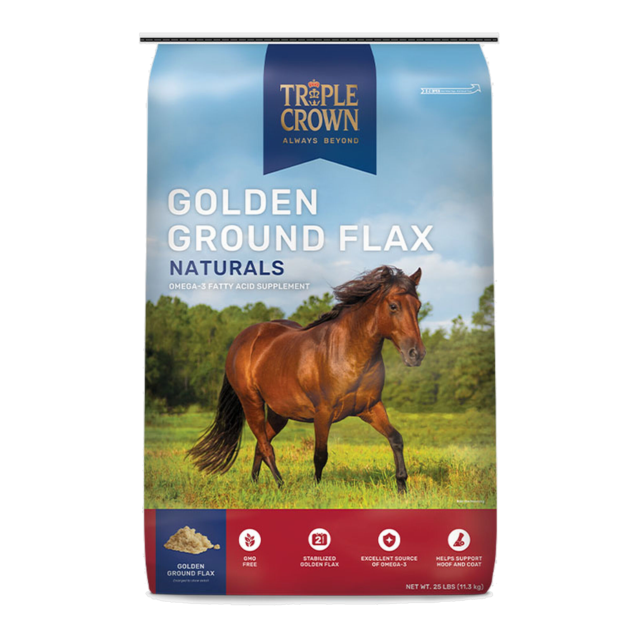 Triple Crown Naturals Golden Ground Flax 25 lb bag