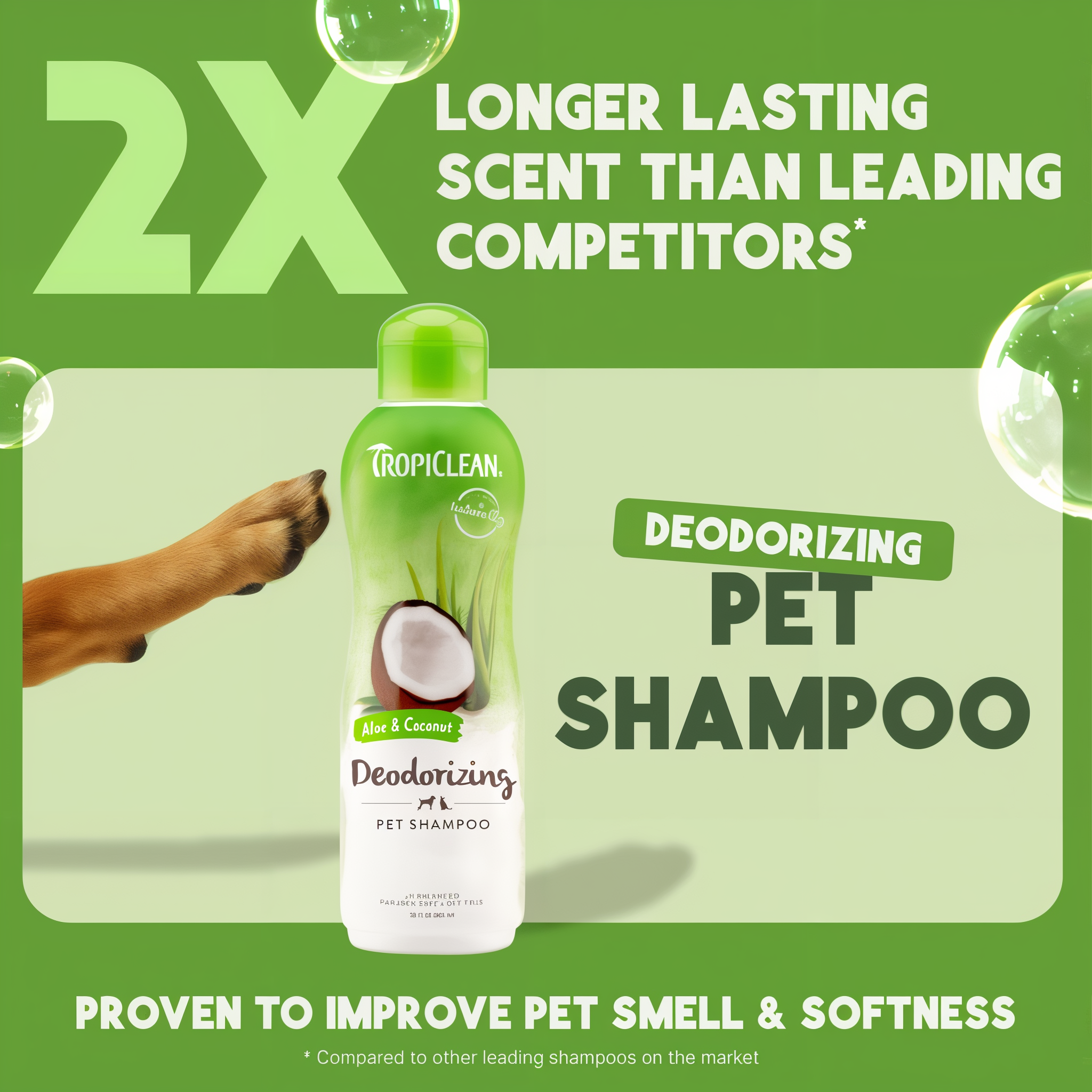 Proven to improve pet smell & softness.