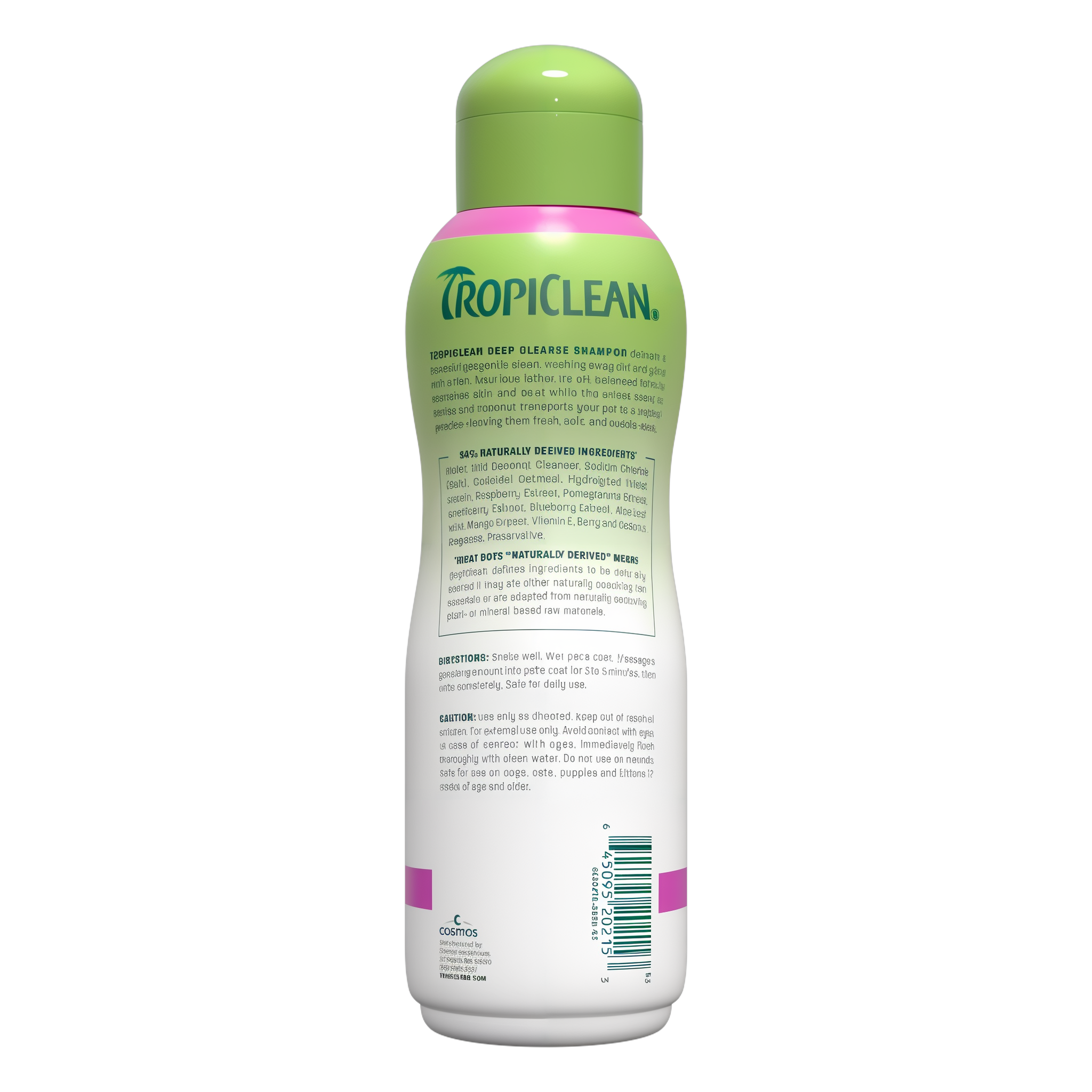 TropiClean berry shampoo bottle back