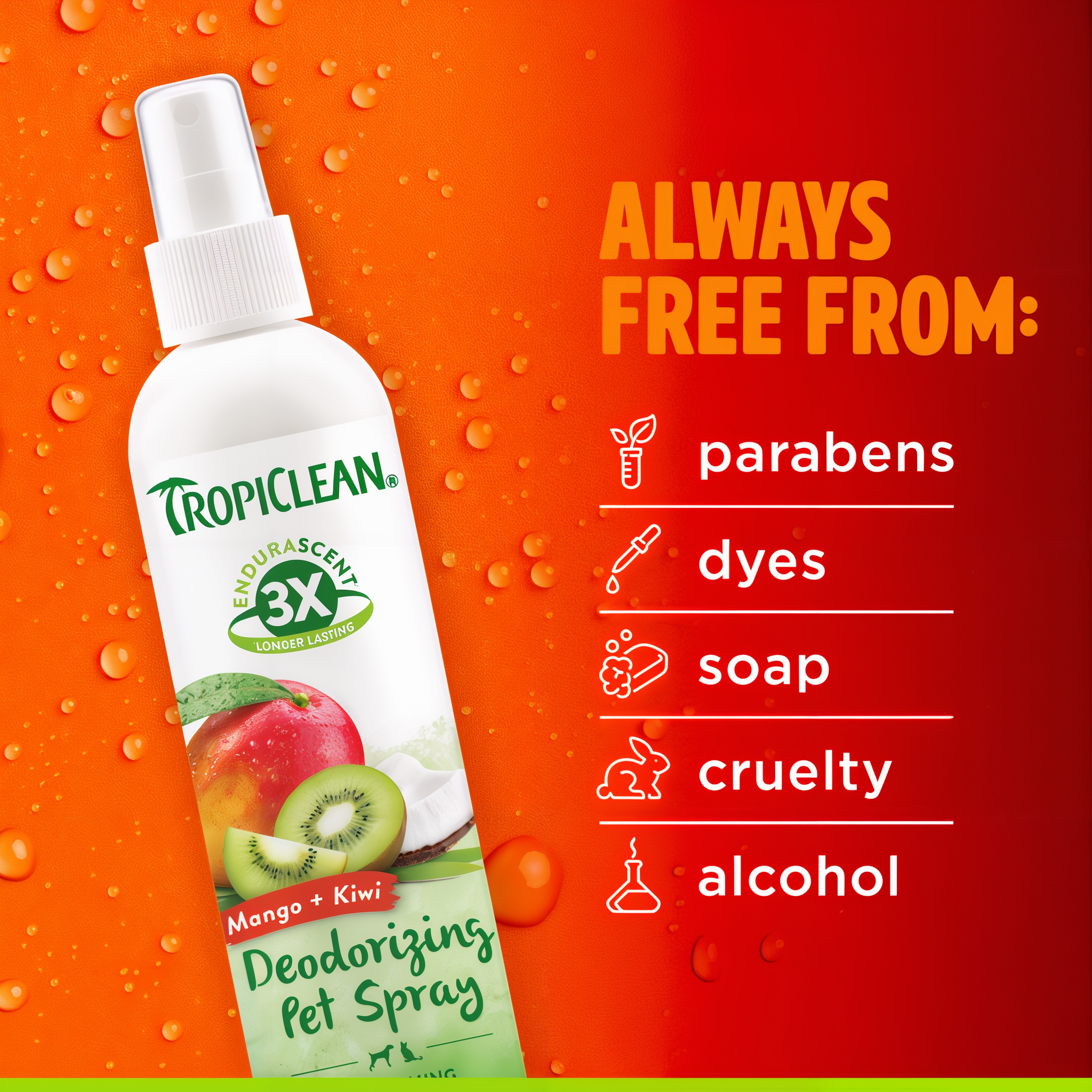 Always free from parabens, dyes, soap and cruelty