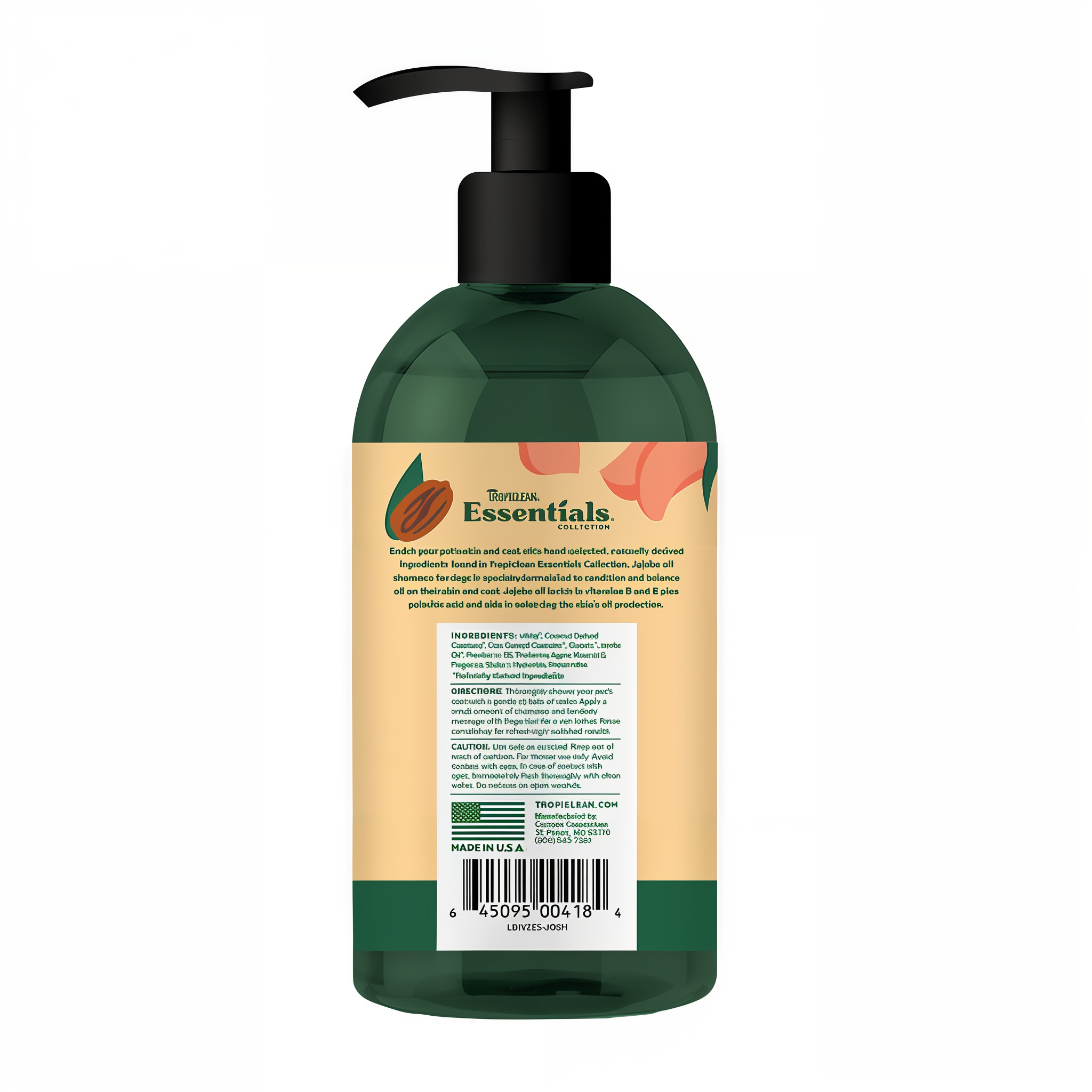 TropiClean Essentials Jojoba Oil Control Shampoo for Dogs package detail