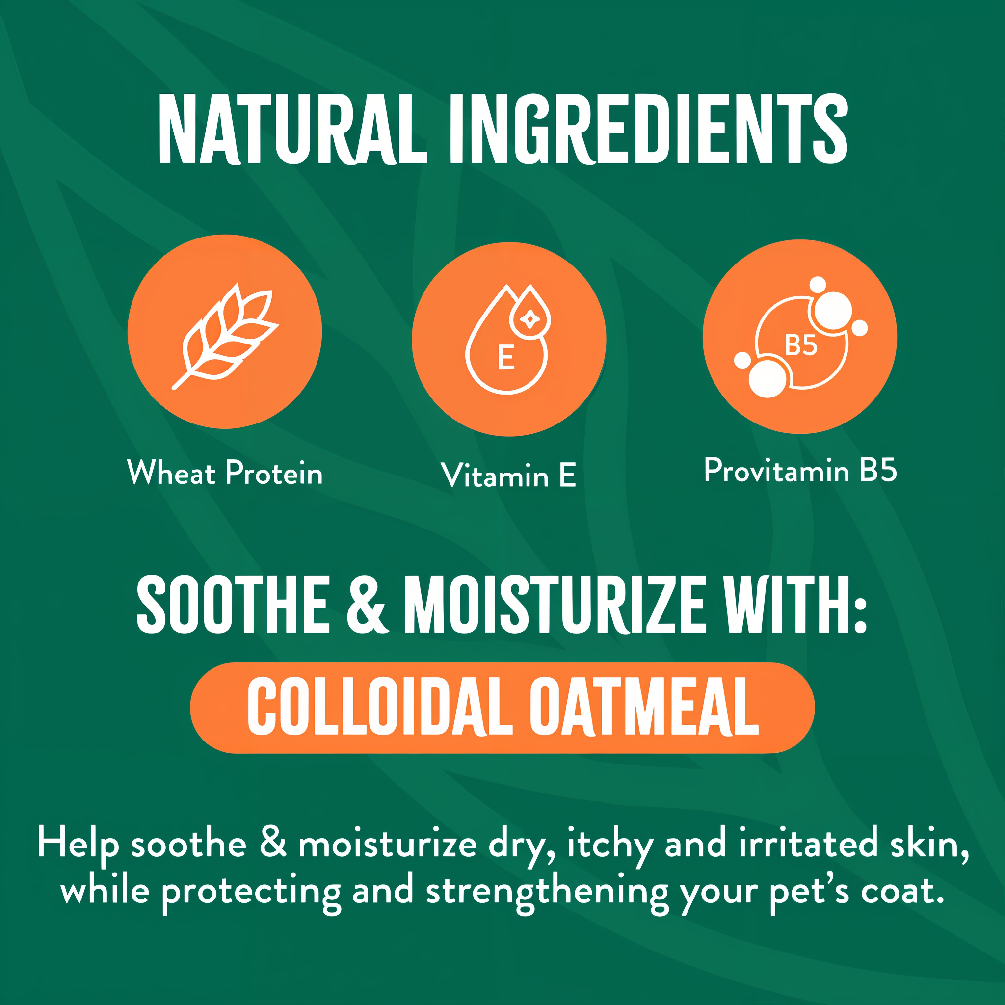 TropiClean Natural Flea + Tick Bite Relief Spray for Pets. Product label highlighting natural ingredients and colloidal oatmeal for pet care