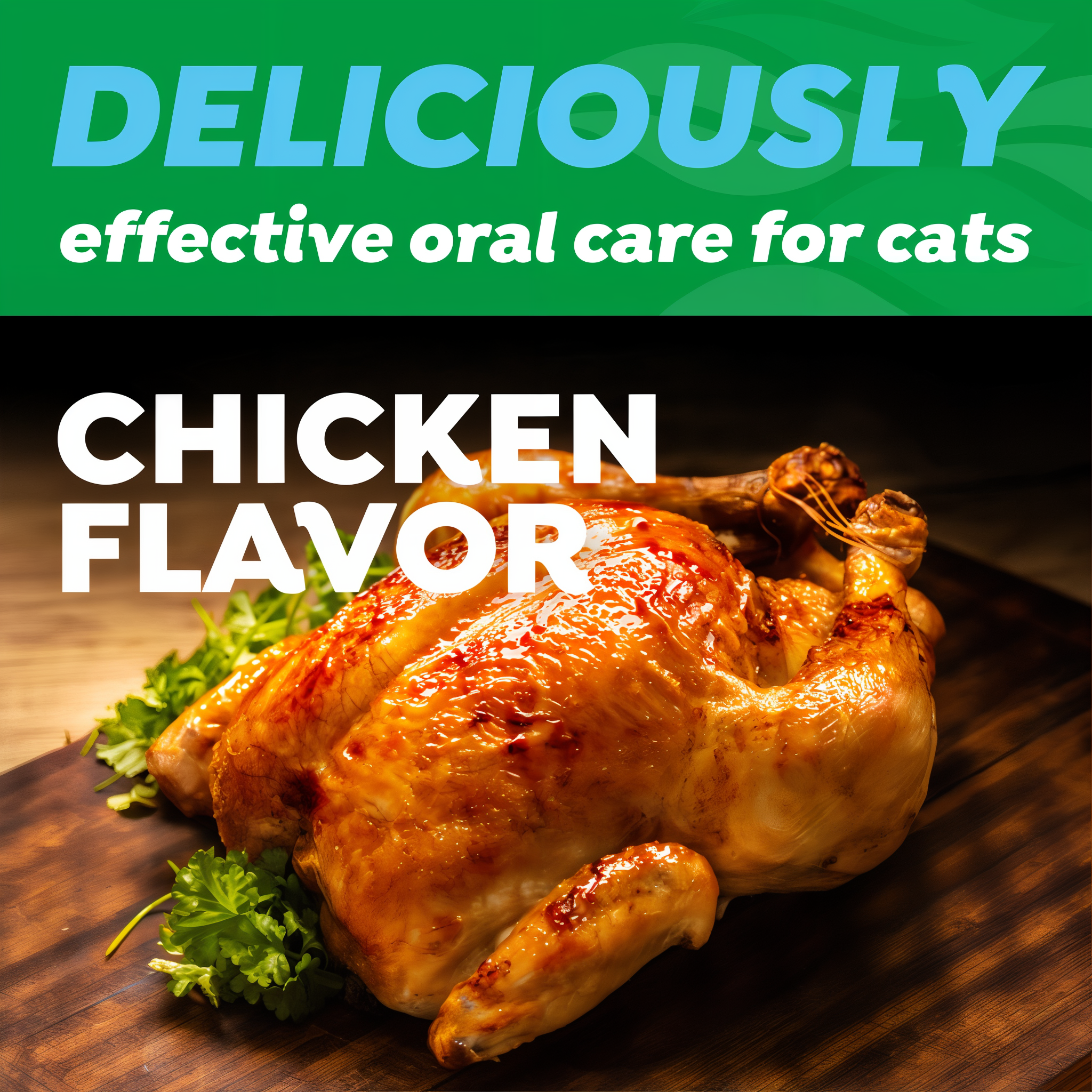Chicken flavored cat toothpaste cats love