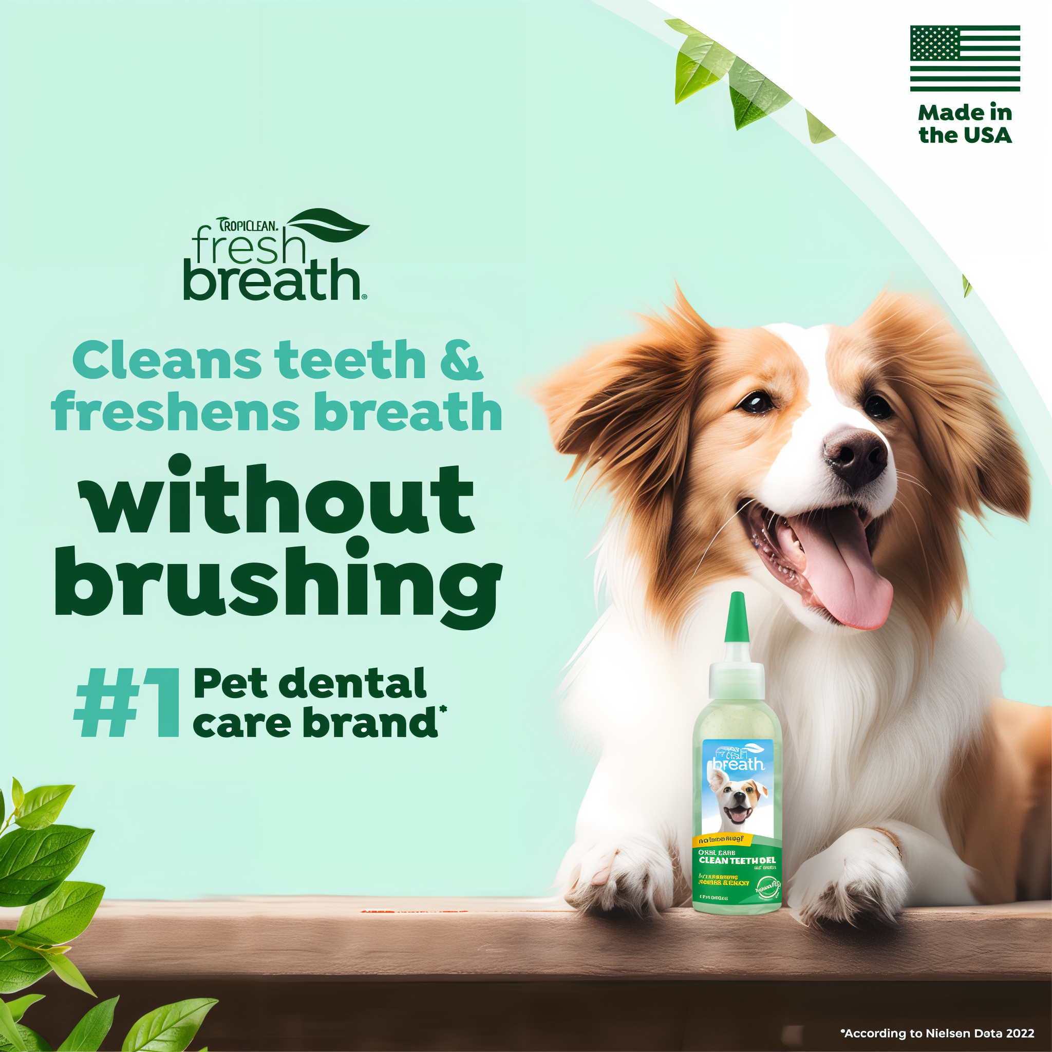 cleans teeth & freshens breath without brushing. 1 pet dental care brand.