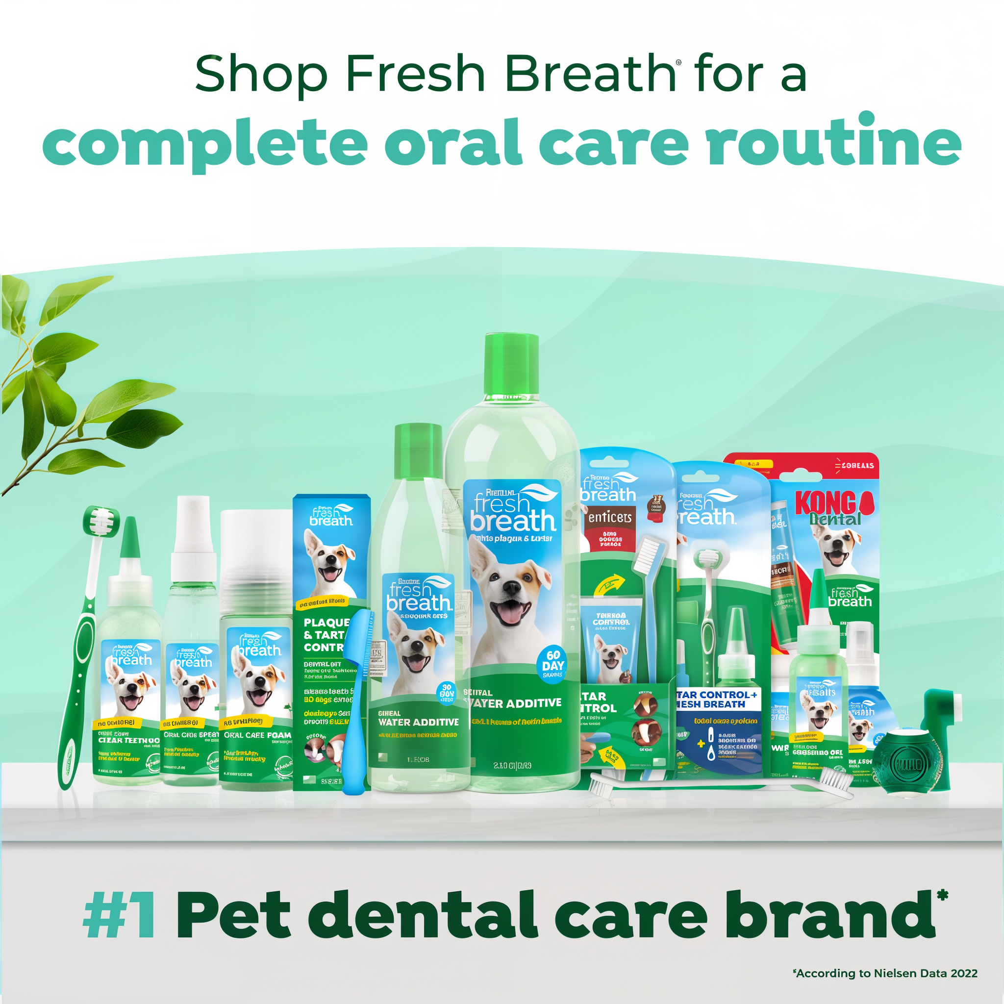 Assorted pet dental care products by TropiClean Fresh Breath