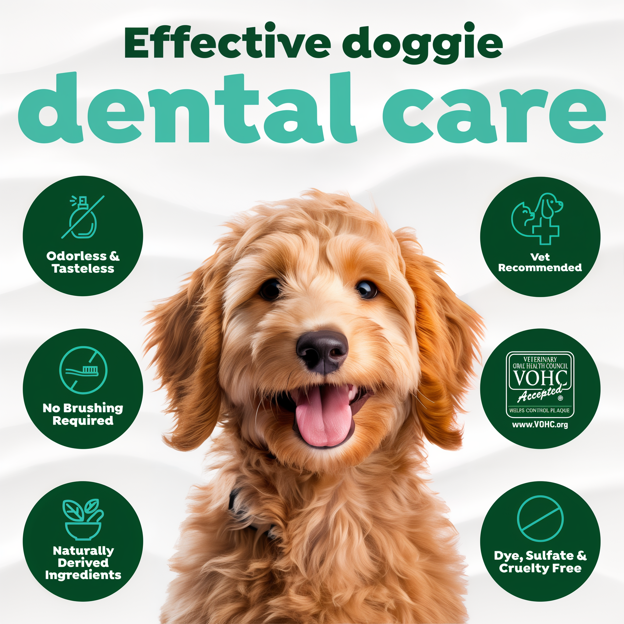Dog with TropiClean Fresh Breath Oral Care Water Additive for Pets features and benefits