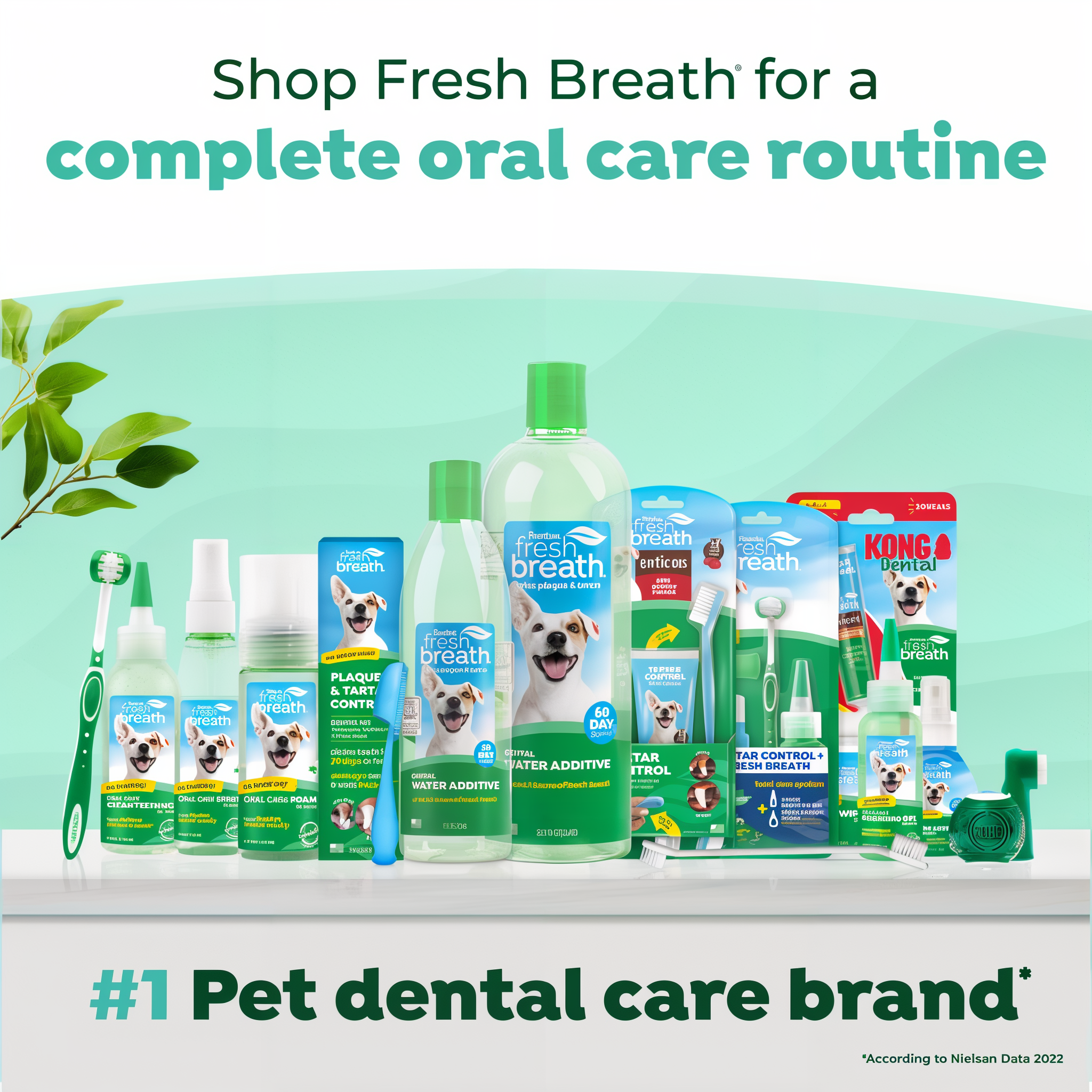 Assorted pet dental care products by TropiClean Fresh Breath