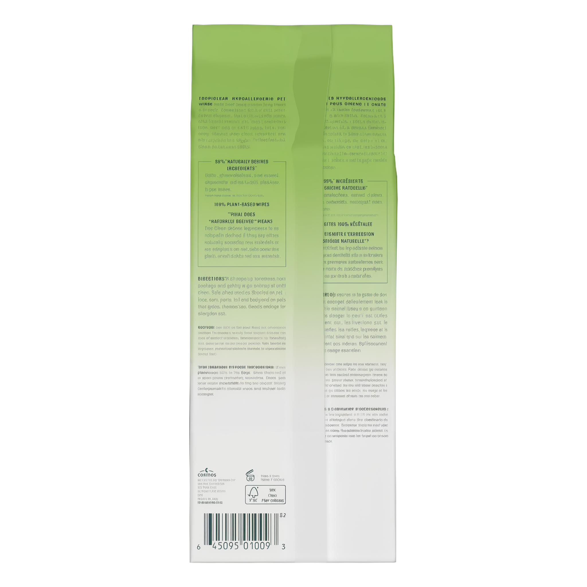 TropiClean Hypoallergenic Pet Wipes back of pack