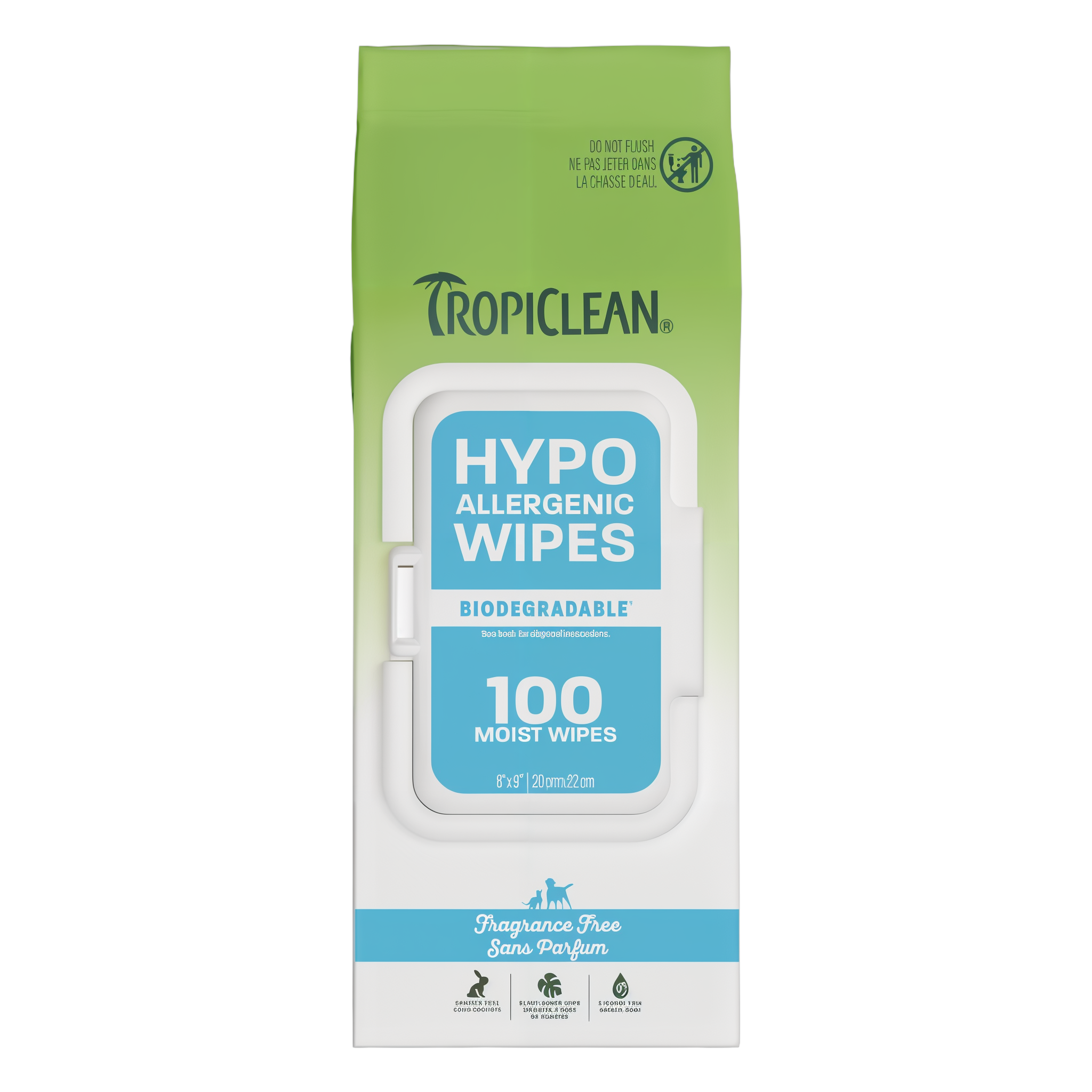 TropiClean Hypoallergenic Pet Wipes #100 CT