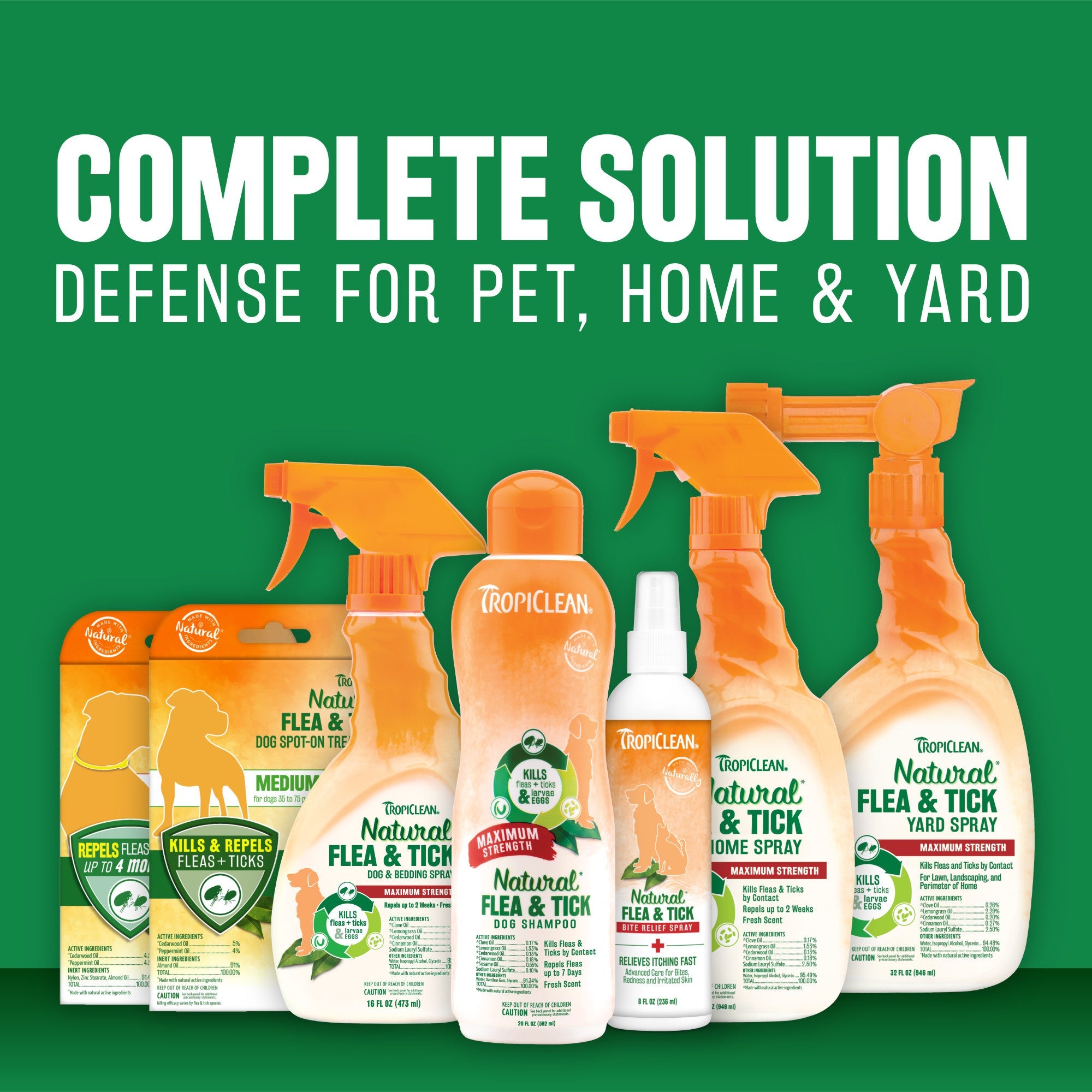 TropiClean Natural Flea & Tick product line