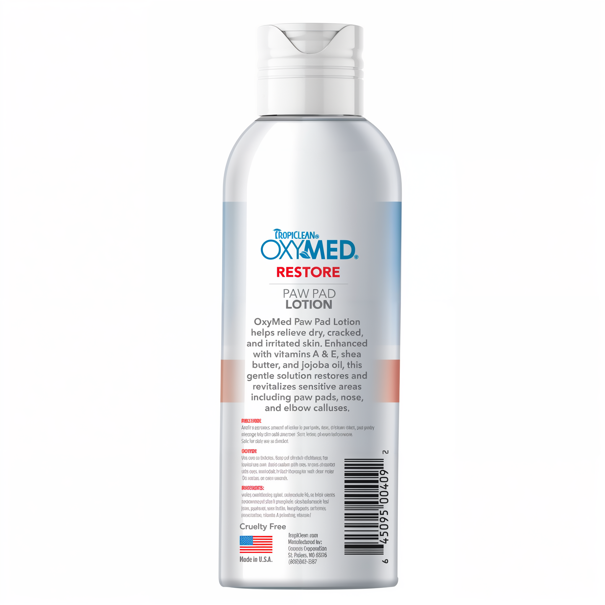 TropiClean OxyMed Restore Paw Pad Lotion for Dogs package detail