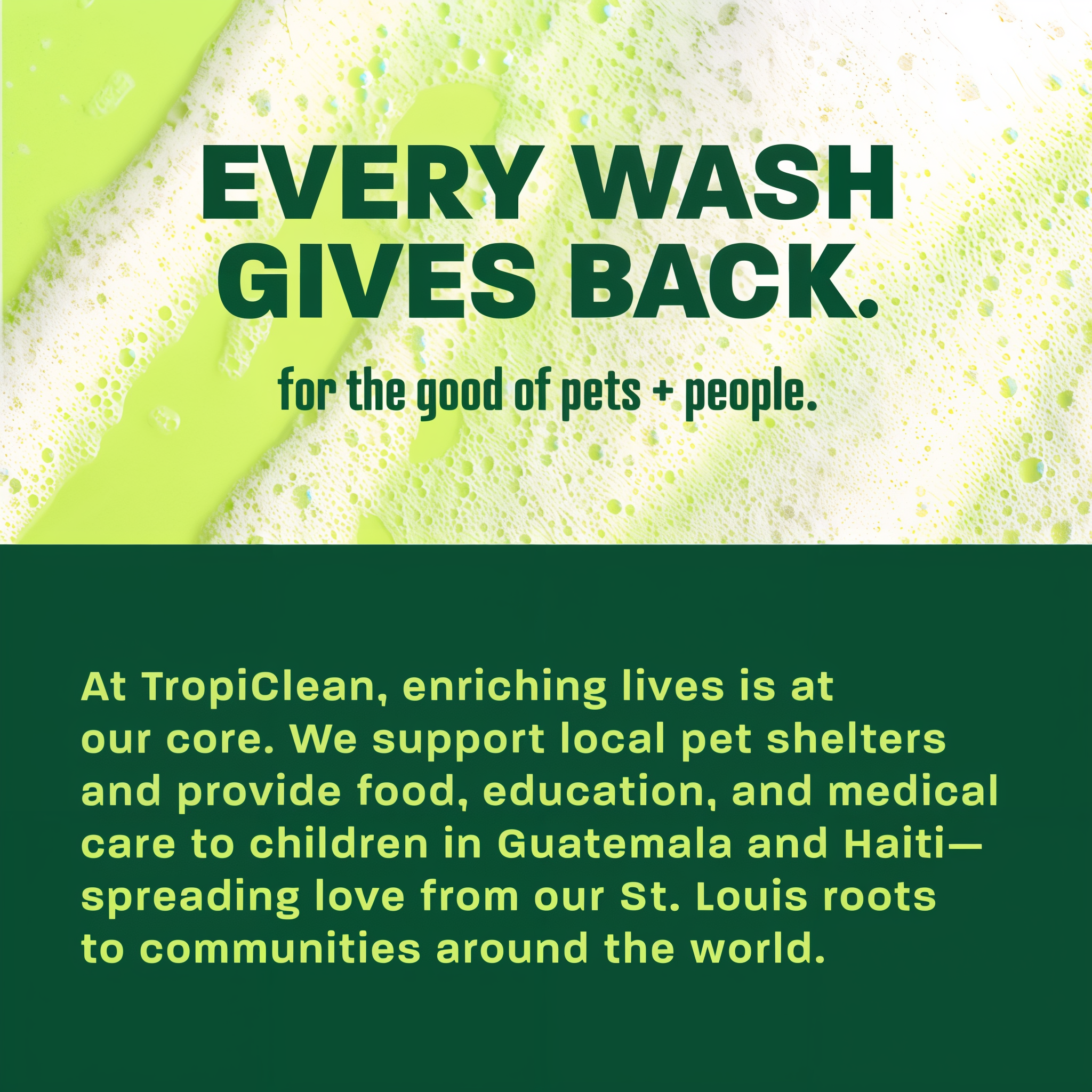 Every wash gives back: TropiClean supports pet shelters and communities