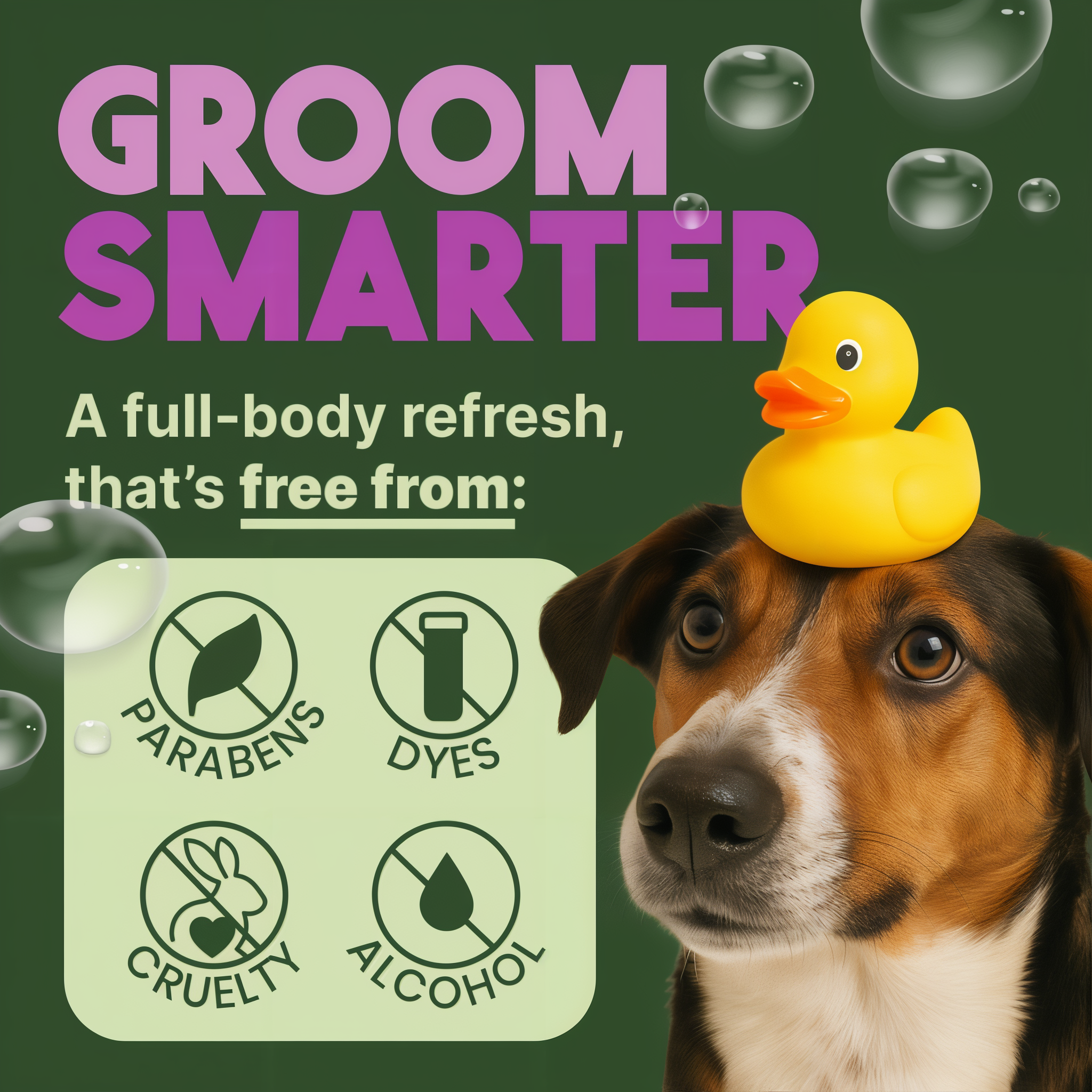 TropiClean Island Bloom Tangle Remover spray bottle 16oz with dog and duck imagery on green background.